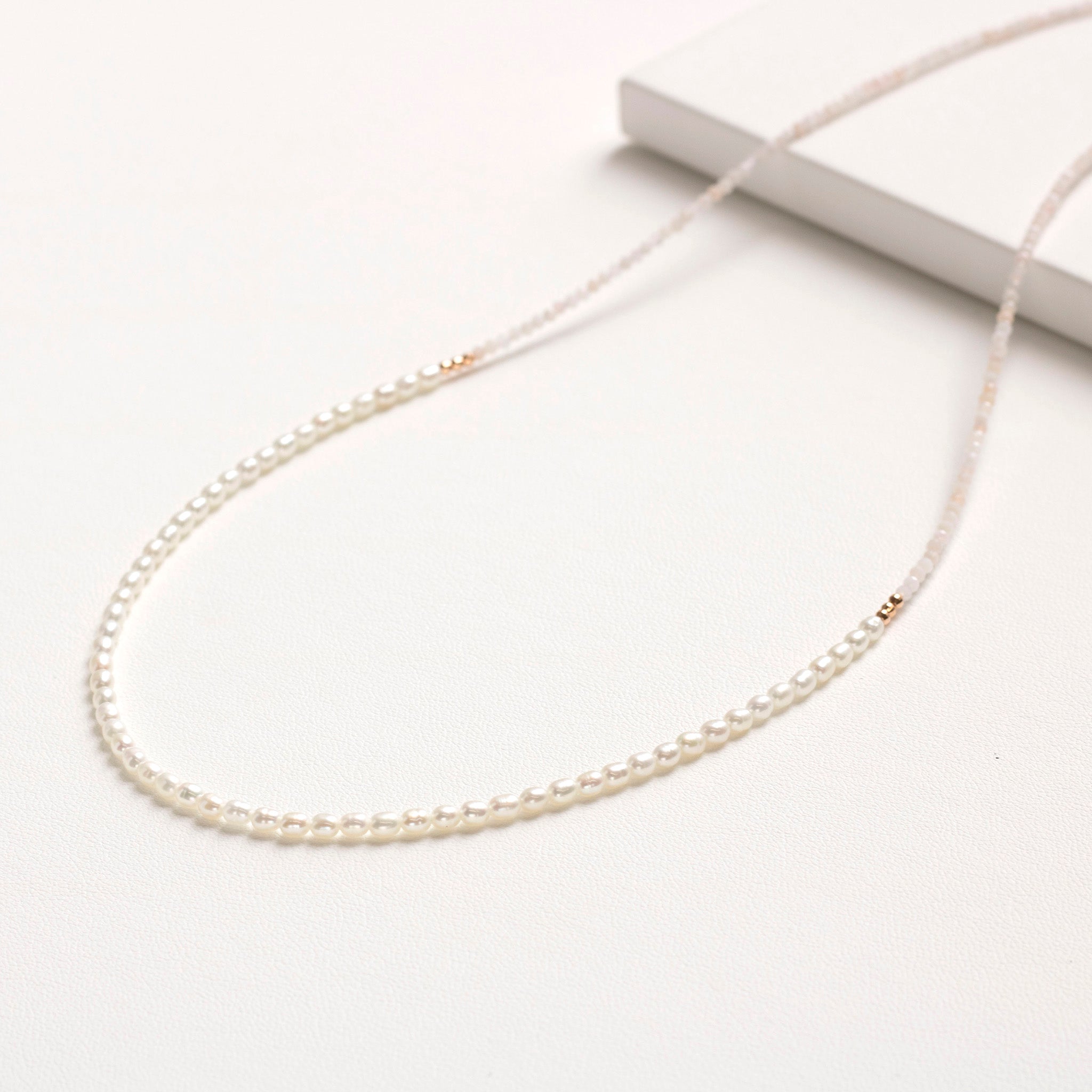 【限定数6】ピンクオパール/パール シルバーネックレス(淡水真珠/ロング/82cm/10月誕生石)《25T10243》