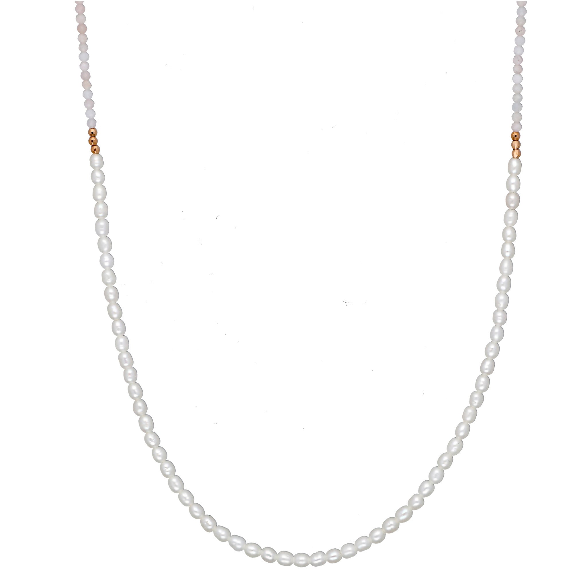 【限定数6】ピンクオパール/パール シルバーネックレス(淡水真珠/ロング/82cm/10月誕生石)《25T10243》