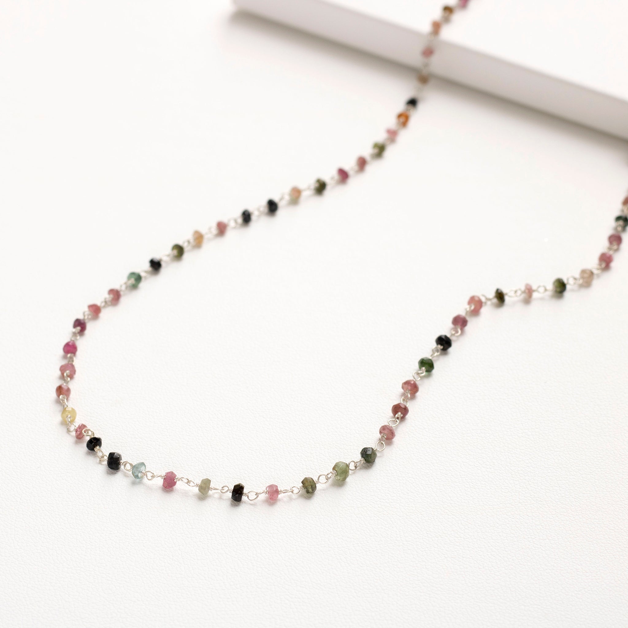 【限定数35】トルマリン シルバーネックレス(ロング/70mm/10月誕生石)《25T10246》