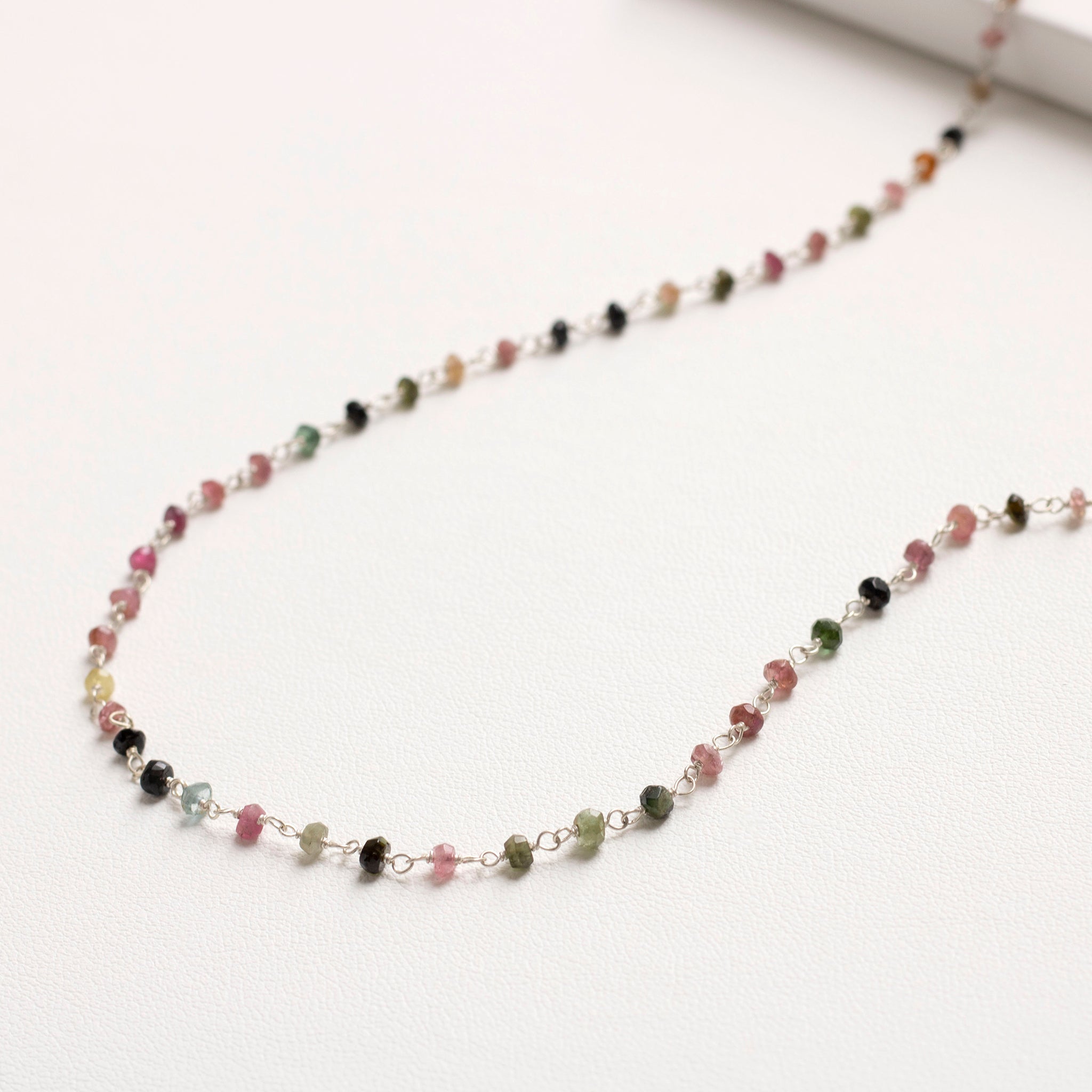 【限定数35】トルマリン シルバーネックレス(ロング/70mm/10月誕生石)《25T10246》