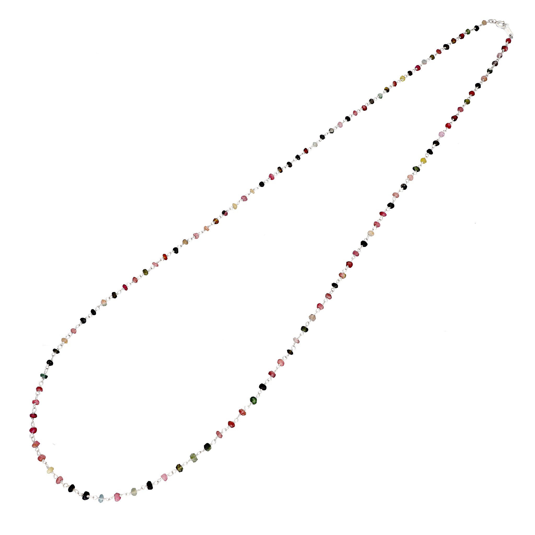 【限定数35】トルマリン シルバーネックレス(ロング/70mm/10月誕生石)《25T10246》