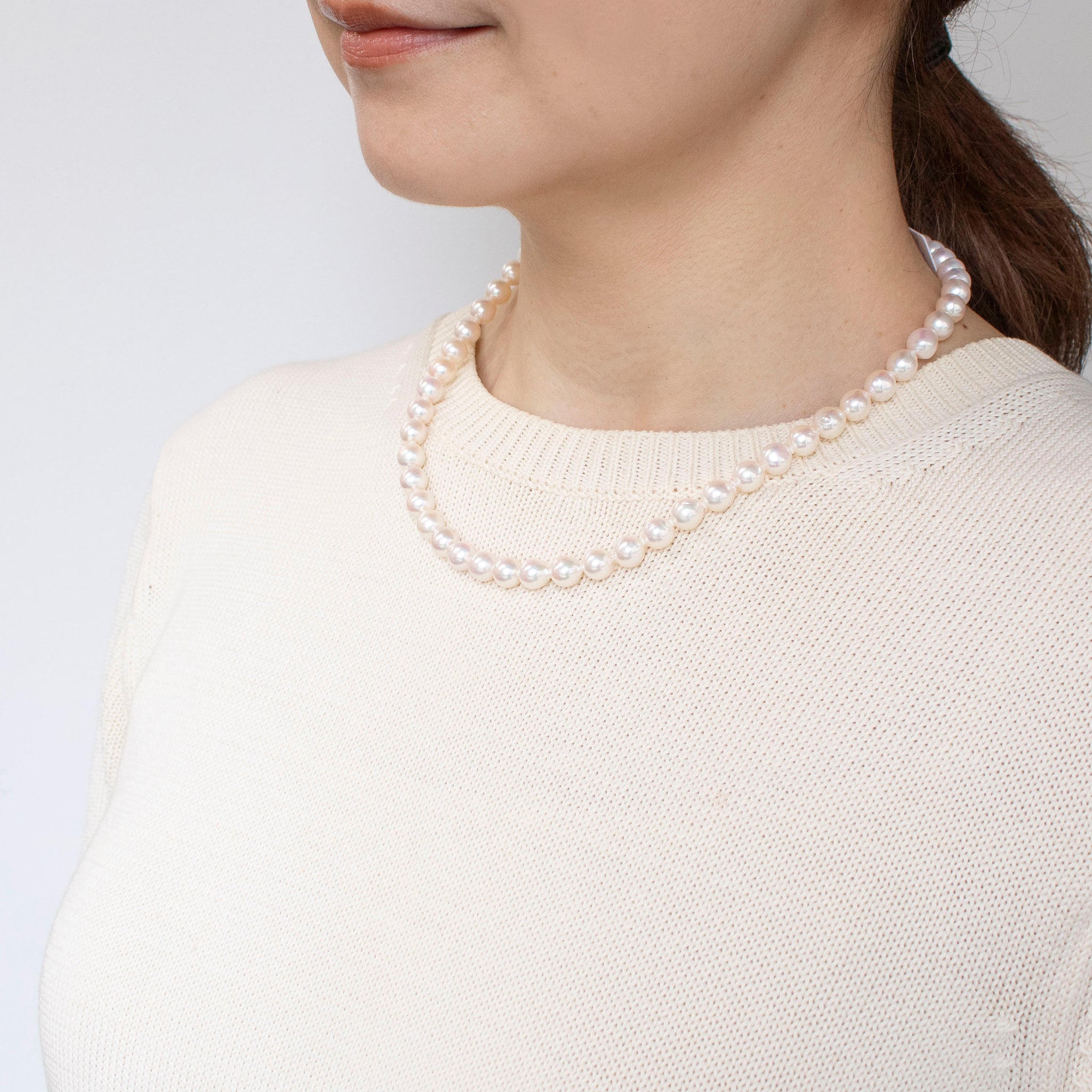 【限定数1】パールネックレス(アコヤ真珠/7mm/6月誕生石)《25T10247》