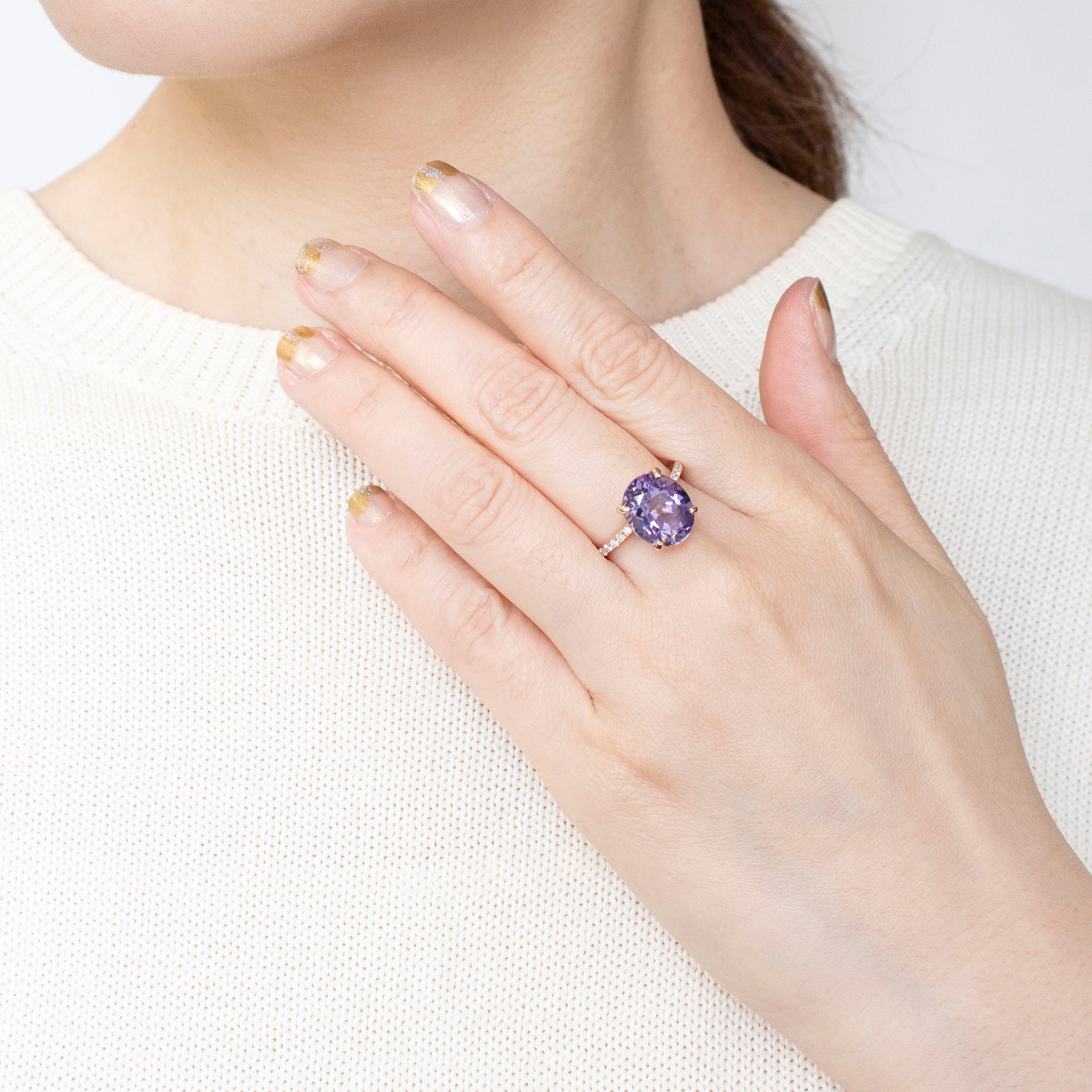 【限定数1】スキャポライト/ダイヤモンド K18リング(4.48カラット/鑑別書付)《25T10251》