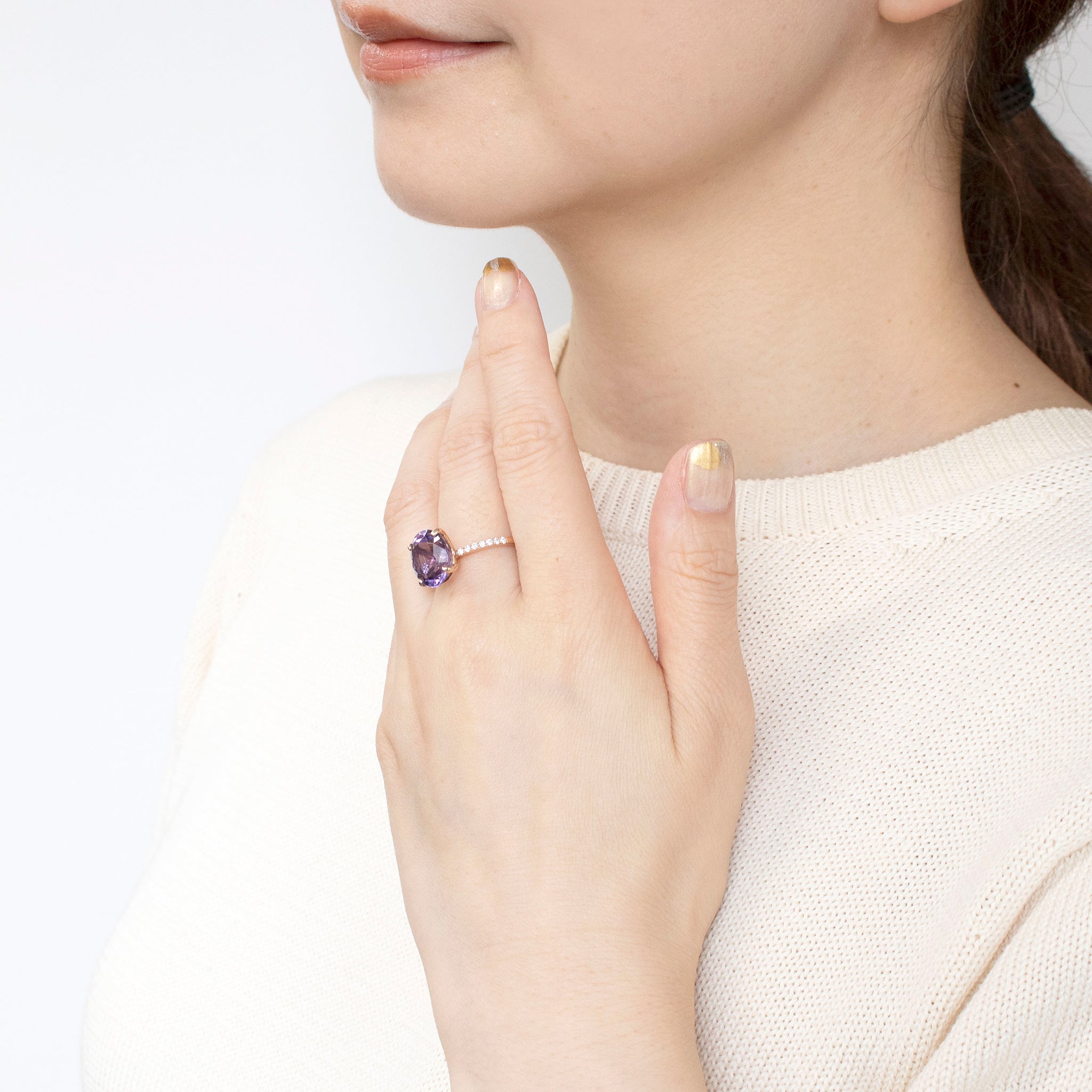 【限定数1】スキャポライト/ダイヤモンド K18リング(4.48カラット/鑑別書付)《25T10251》