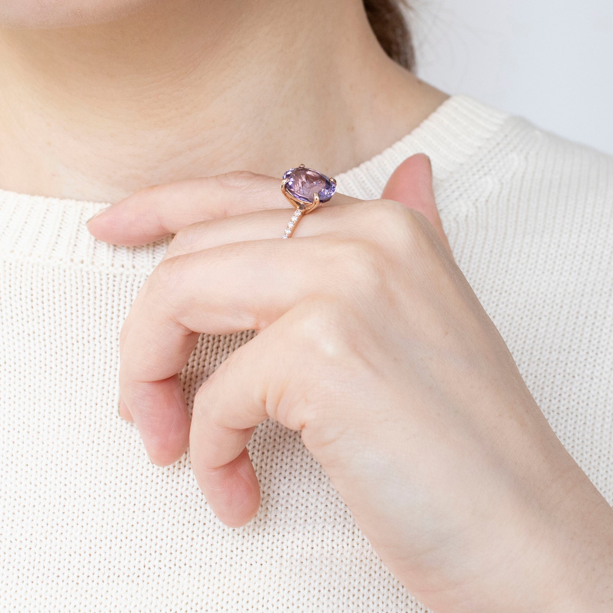 【限定数1】スキャポライト/ダイヤモンド K18リング(4.48カラット/鑑別書付)《25T10251》