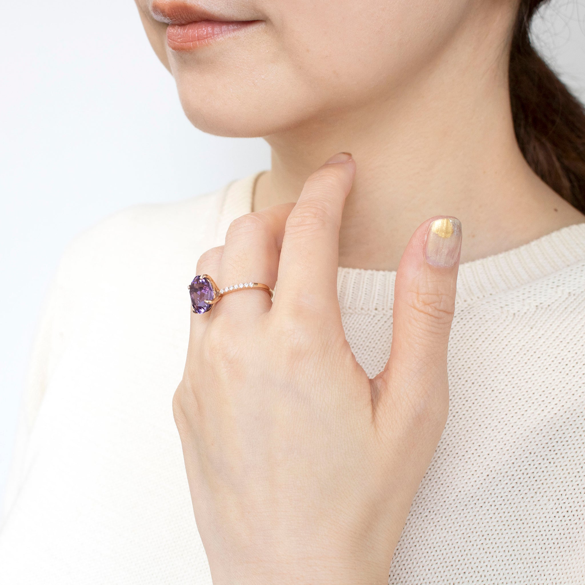 【限定数1】スキャポライト/ダイヤモンド K18リング(4.48カラット/鑑別書付)《25T10251》