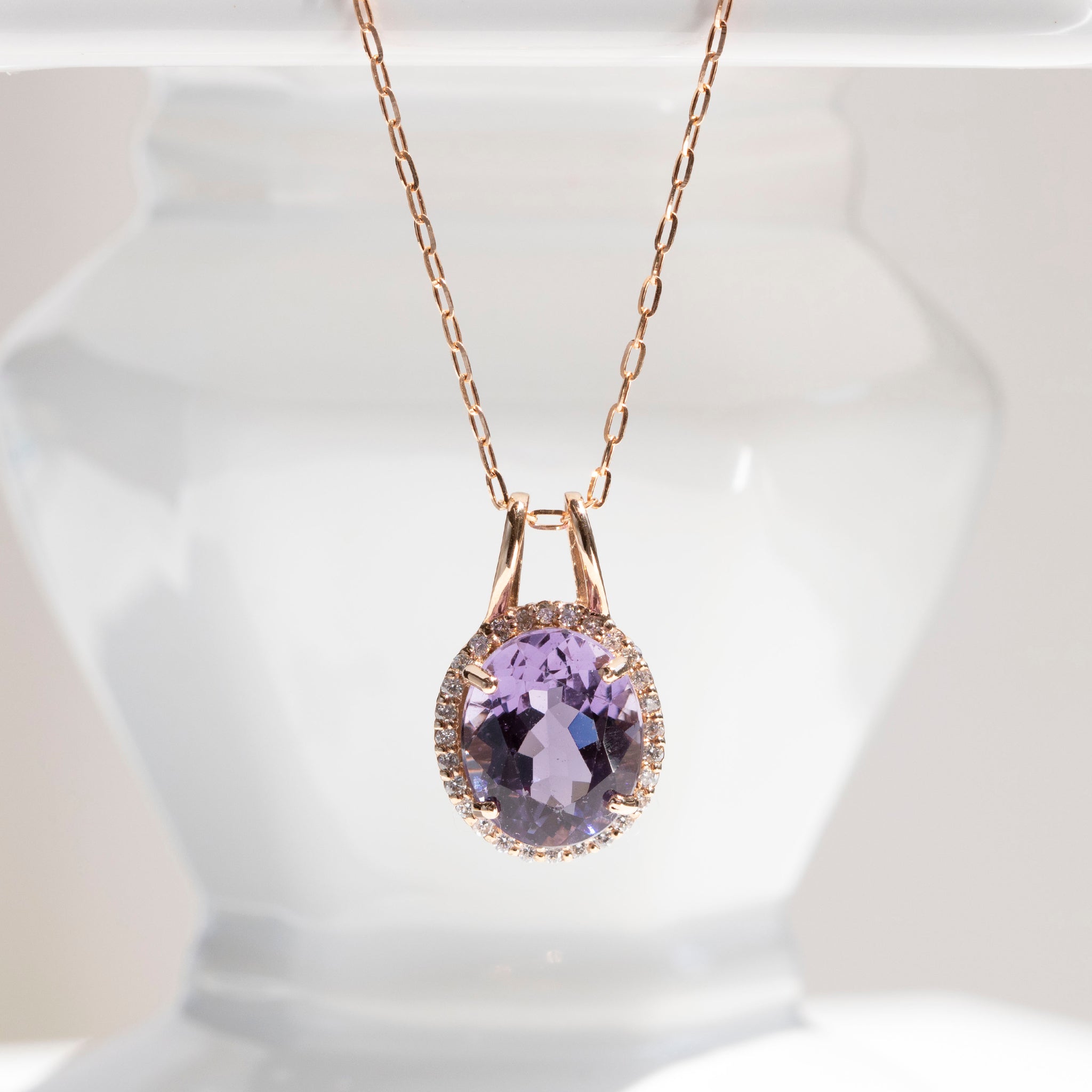 【限定数1】スキャポライト/ダイヤモンド K18ネックレス(3.40カラット/鑑別書付)《25T10252》