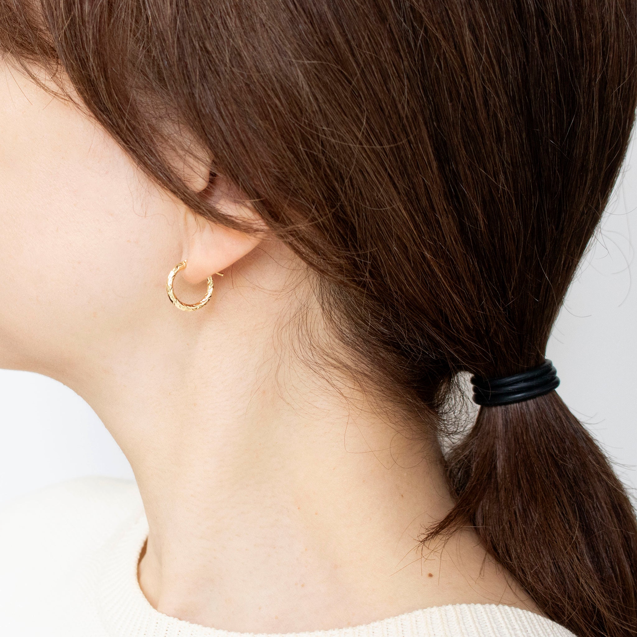 K18ピアス(フープ/イタリア製)《25T10253》