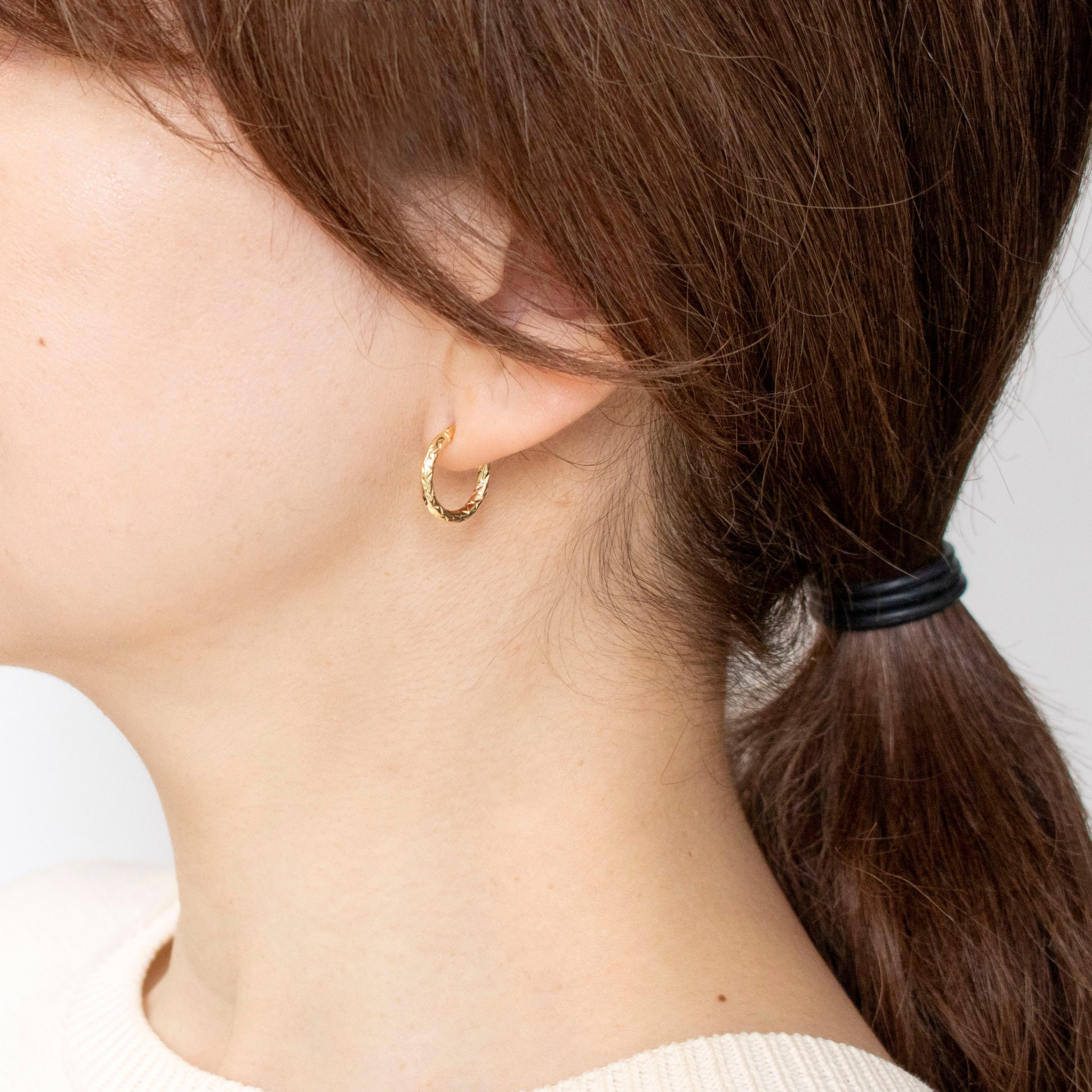 K18ピアス(フープ/イタリア製)《25T10253》