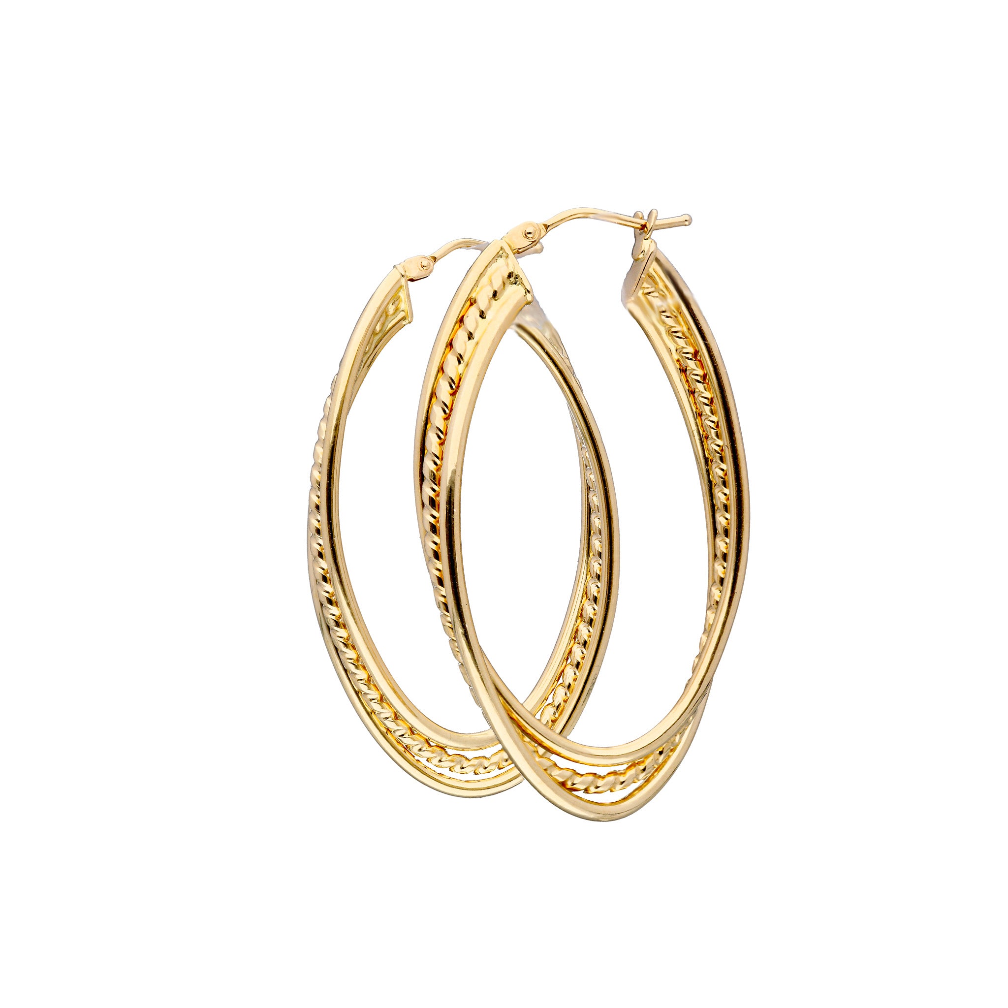 K18ピアス(フープ/イタリア製)《25T10255》