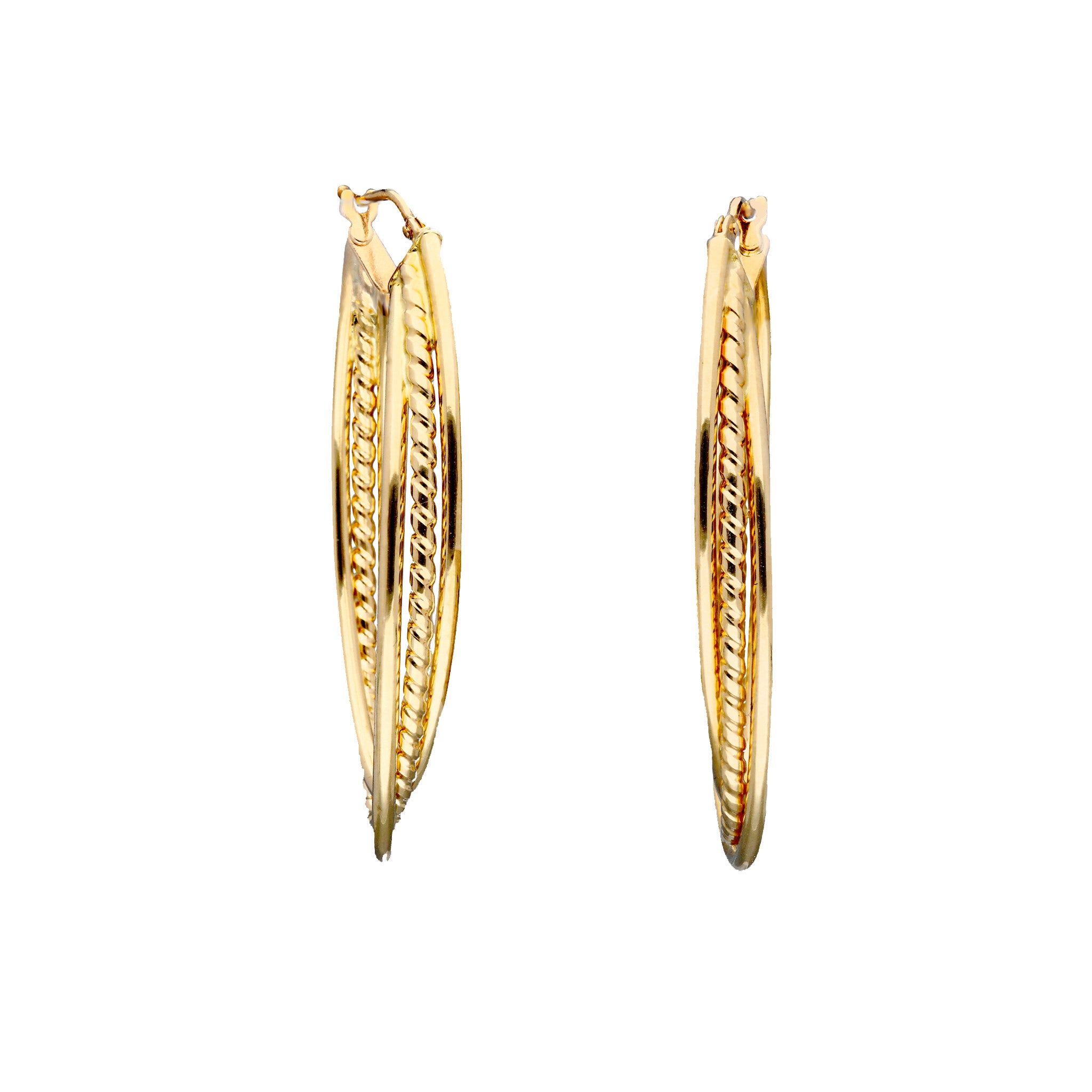 K18ピアス(フープ/イタリア製)《25T10255》