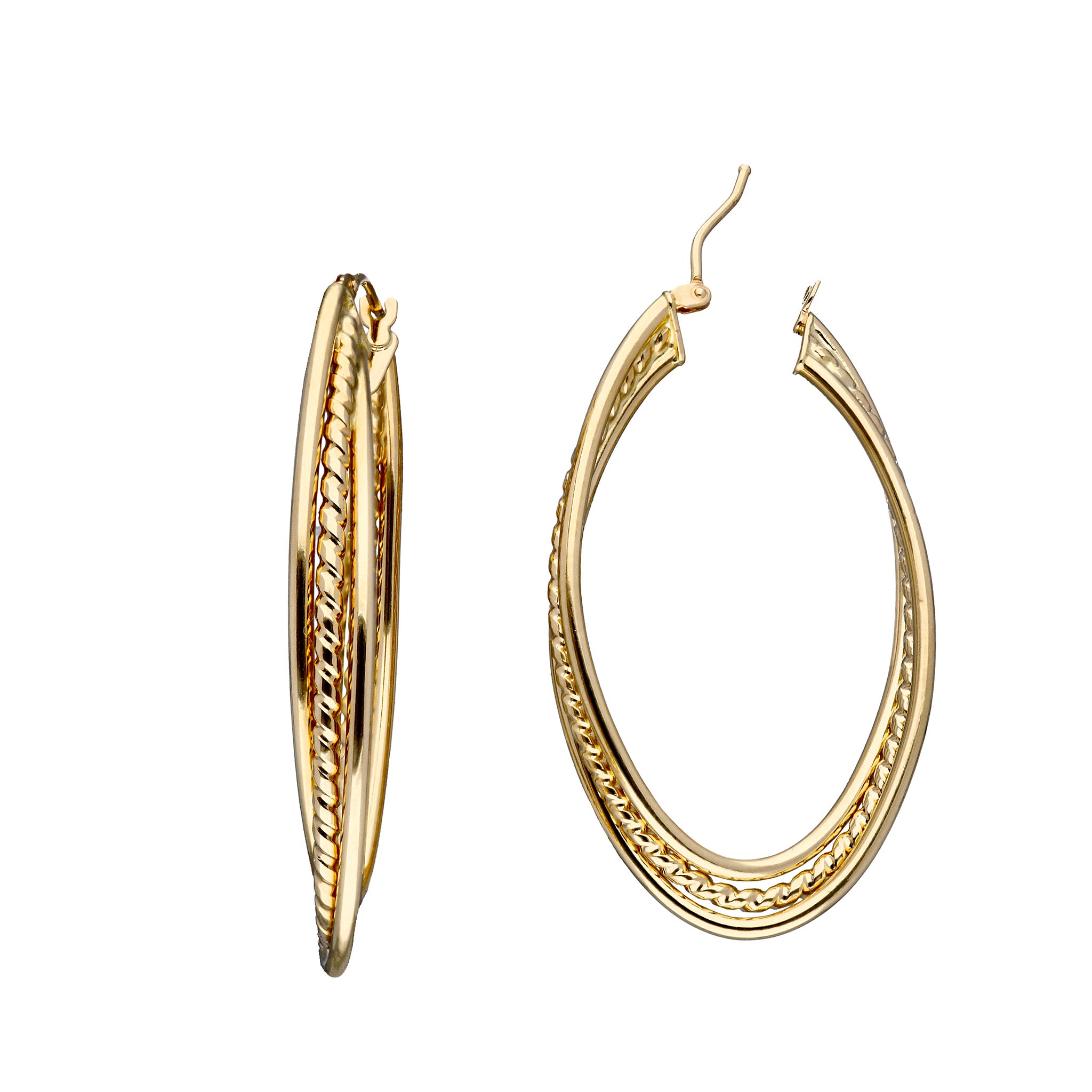 K18ピアス(フープ/イタリア製)《25T10255》