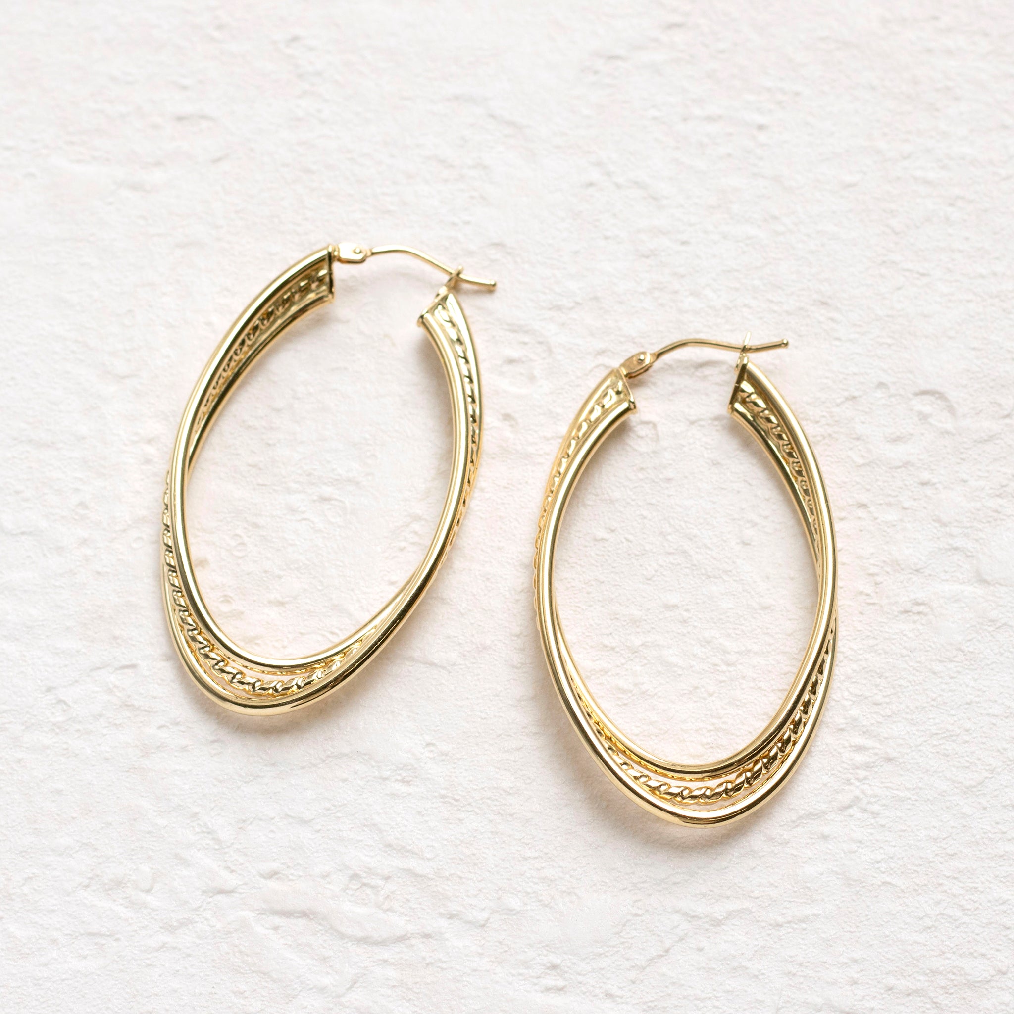 K18ピアス(フープ/イタリア製)《25T10255》