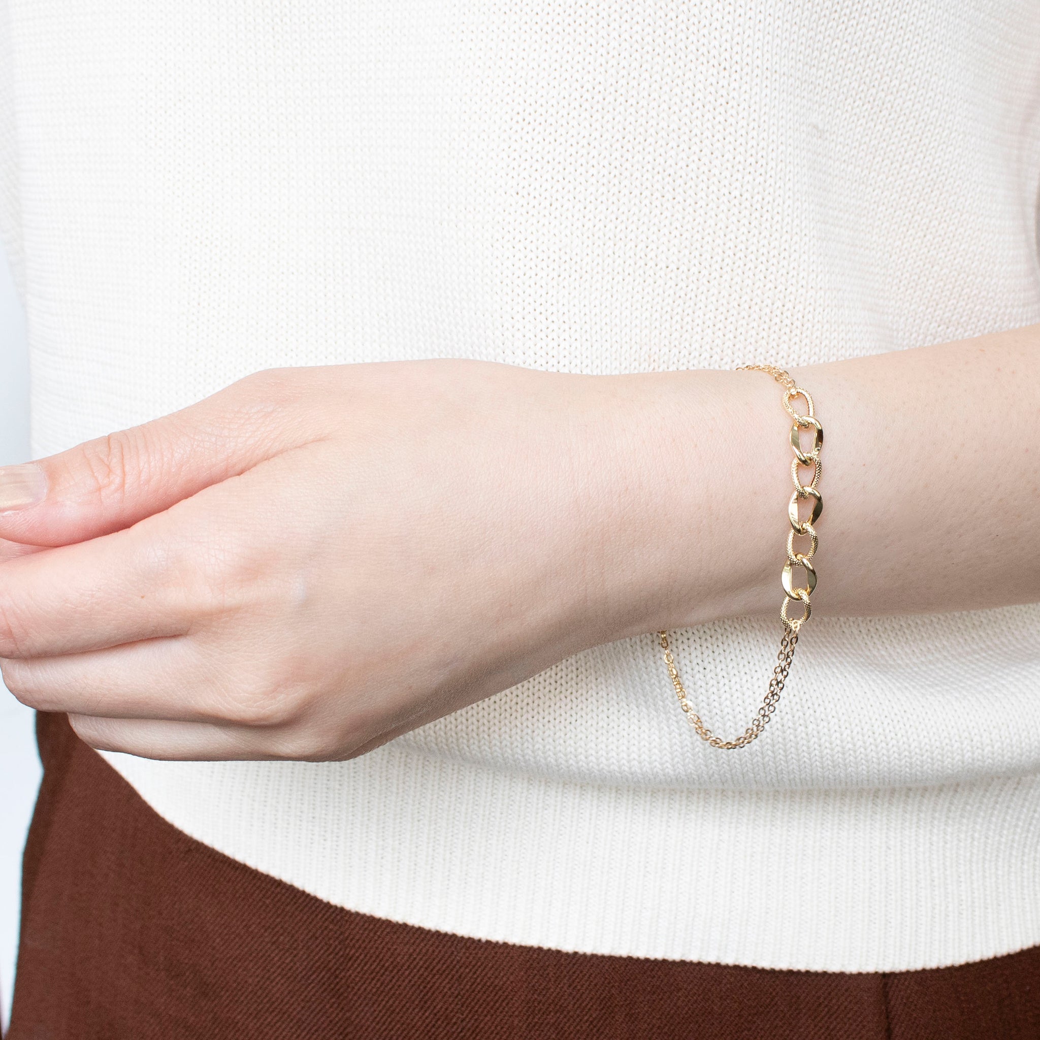 K18ブレスレット(イタリア製)《25T10258》