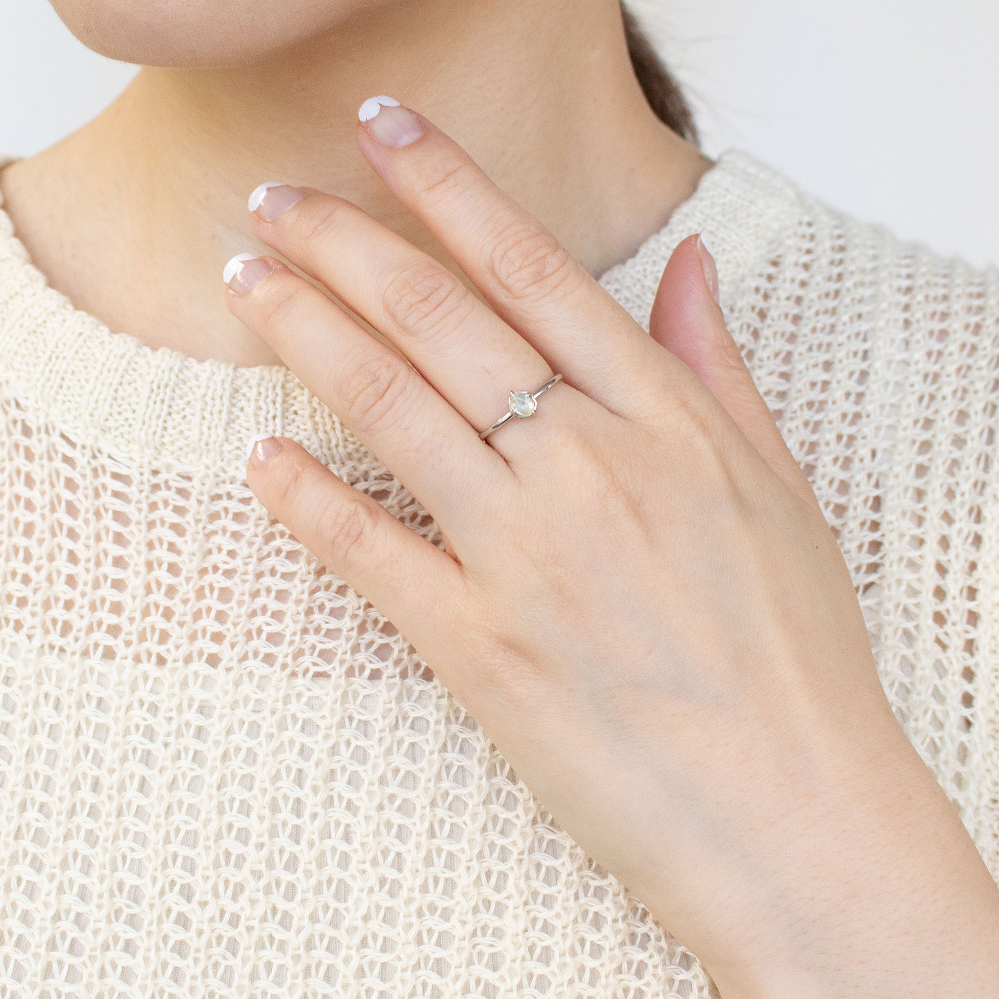 【限定1点】ダイヤモンド プラチナリング(4月誕生石)《25T10291》