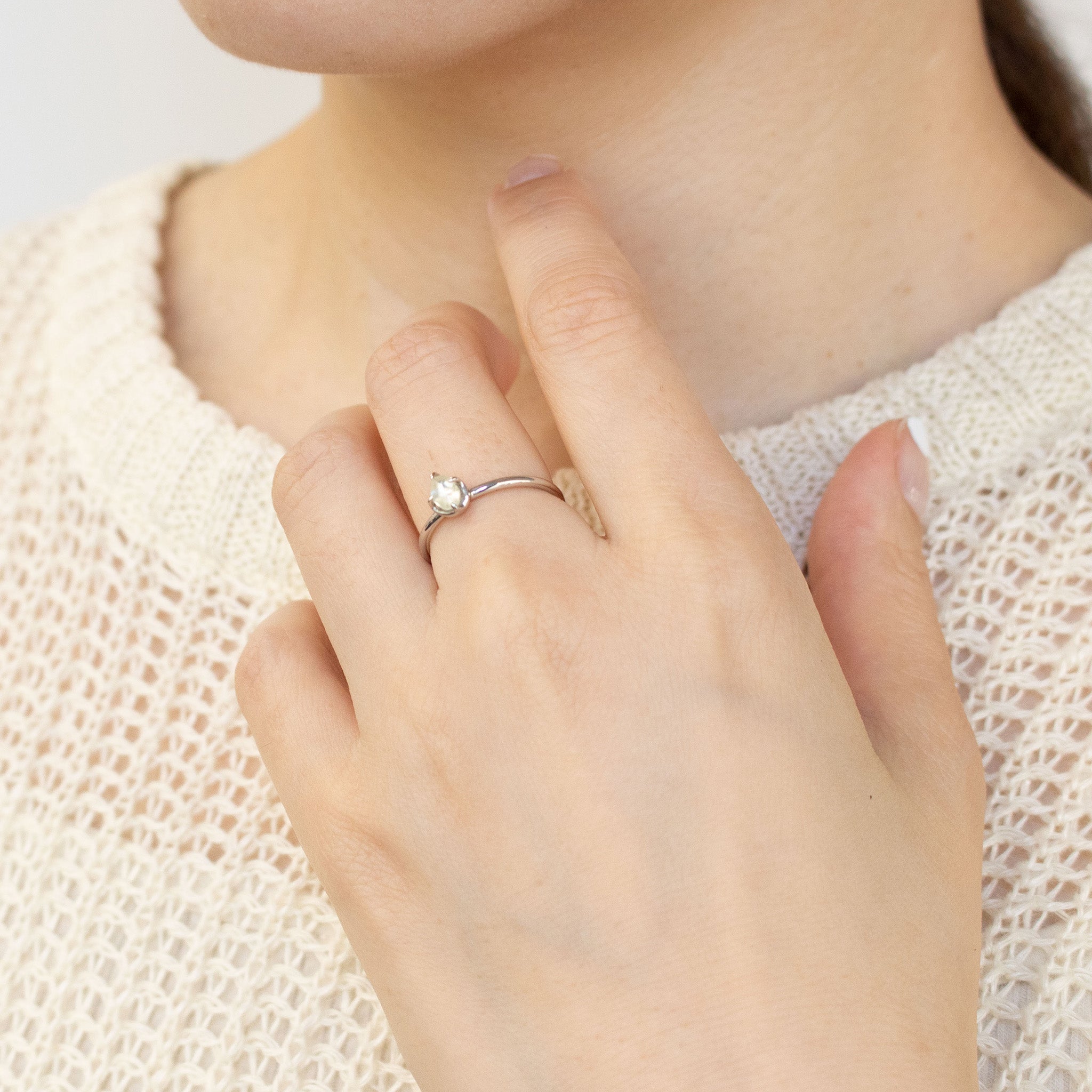 【限定1点】ダイヤモンド プラチナリング(4月誕生石)《25T10291》