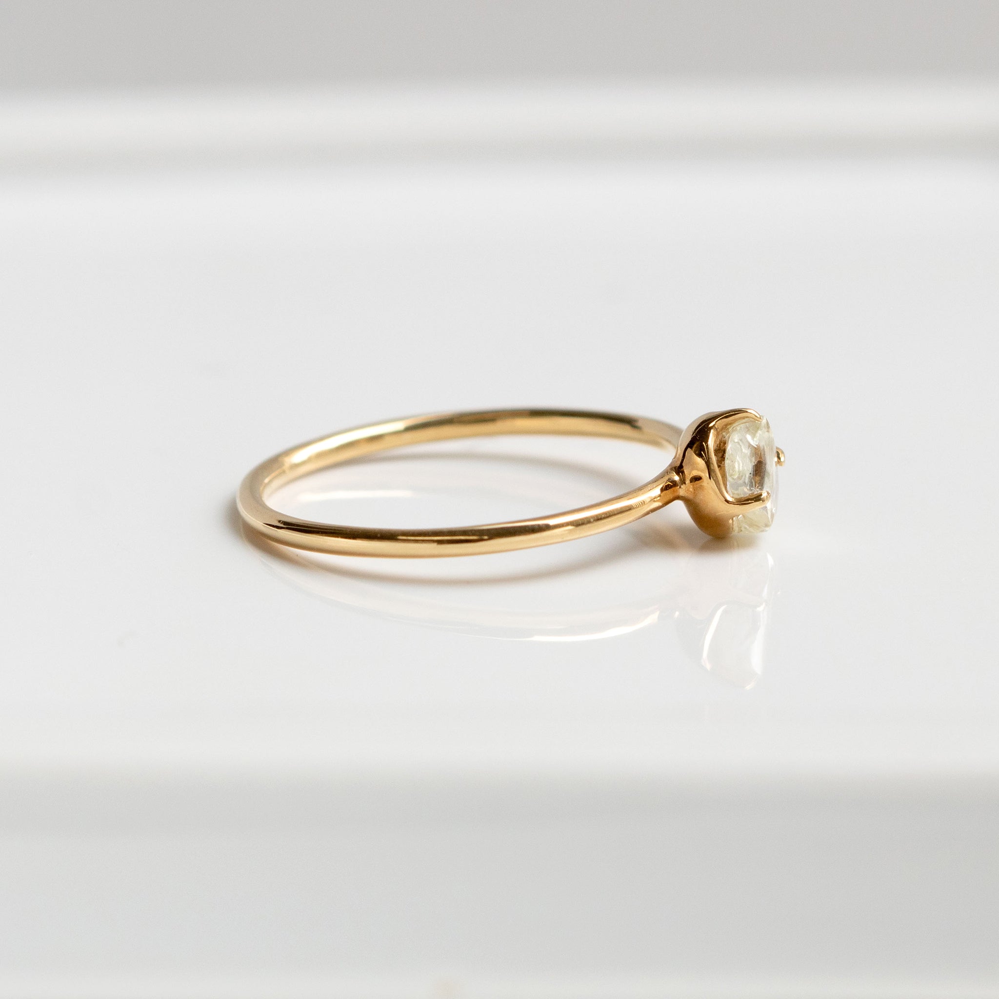 【限定1点】ダイヤモンド K18リング(4月誕生石)《25T10292》