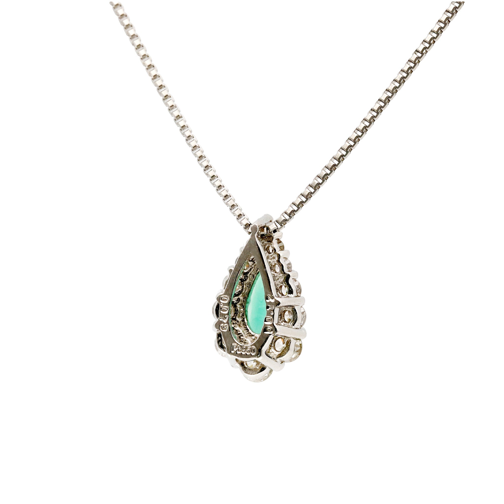 【限定1点】グリーンアウイナイト/ダイヤモンド プラチナネックレス(鑑別書付)《25T10303》