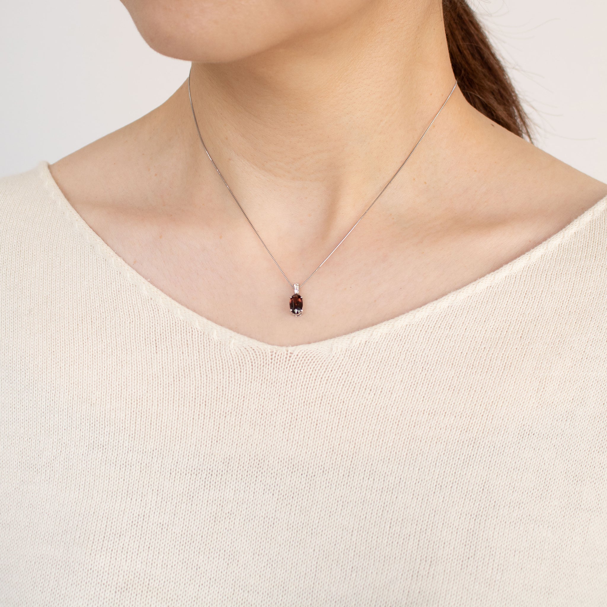 【限定1点】アキシナイト/ダイヤモンド プラチナネックレス(鑑別書付)《25T10306》