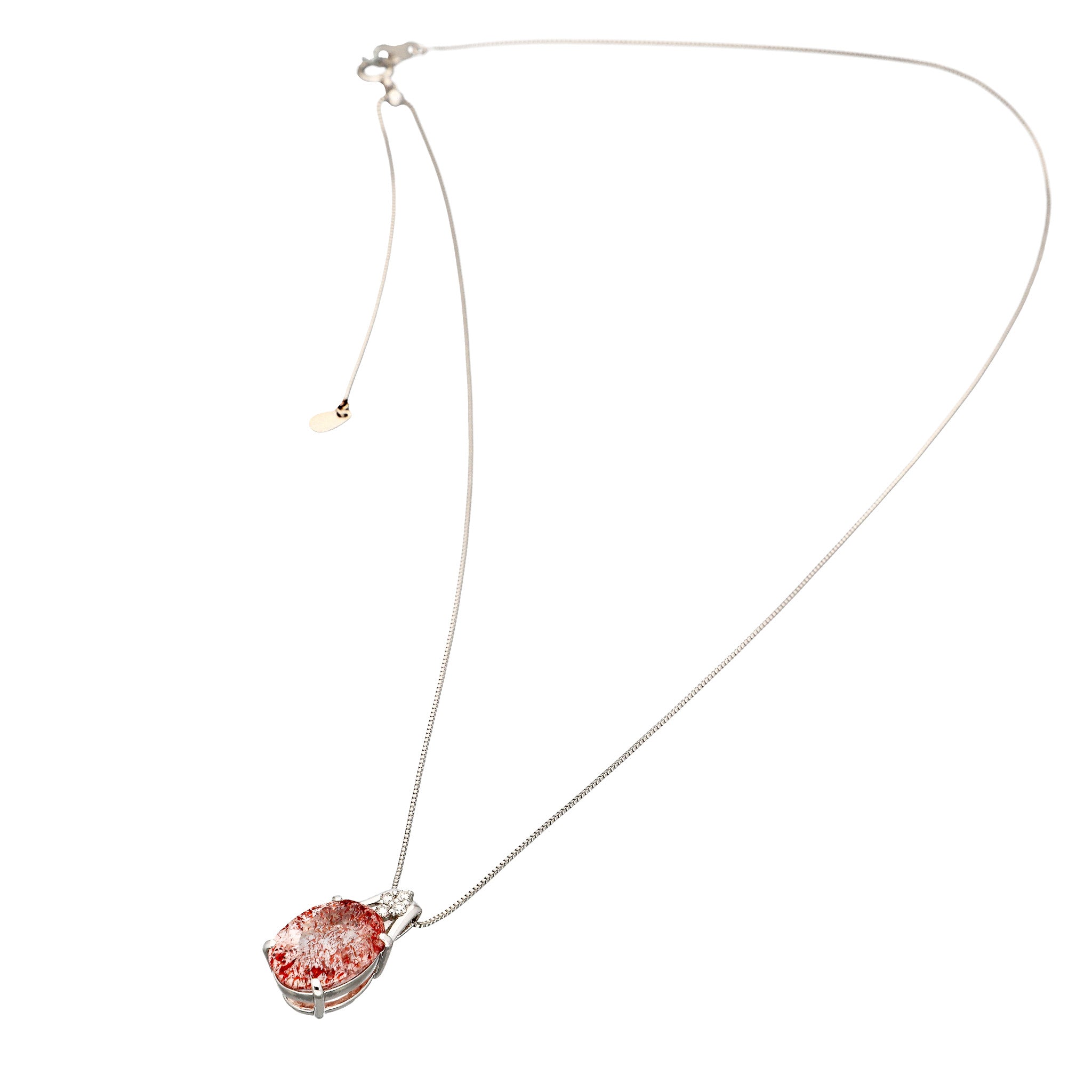 【限定1点】クォーツ/ダイヤモンド プラチナネックレス《25T10309》