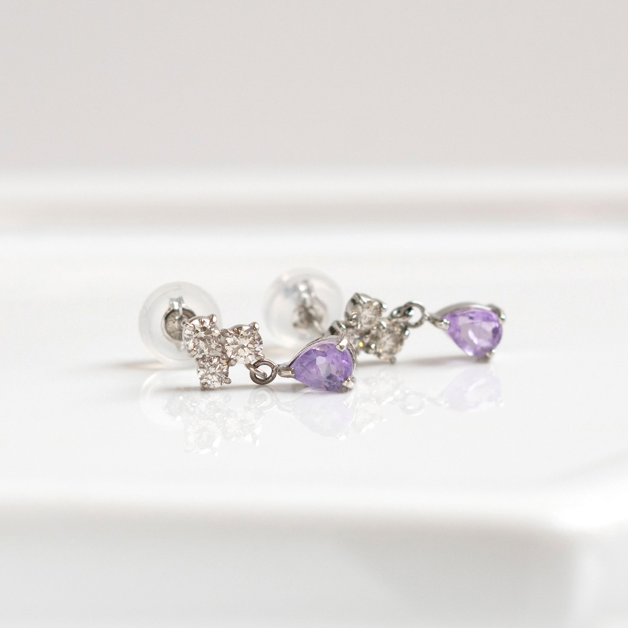 【限定1点】ハックマナイト/ダイヤモンド プラチナピアス《25T10315》