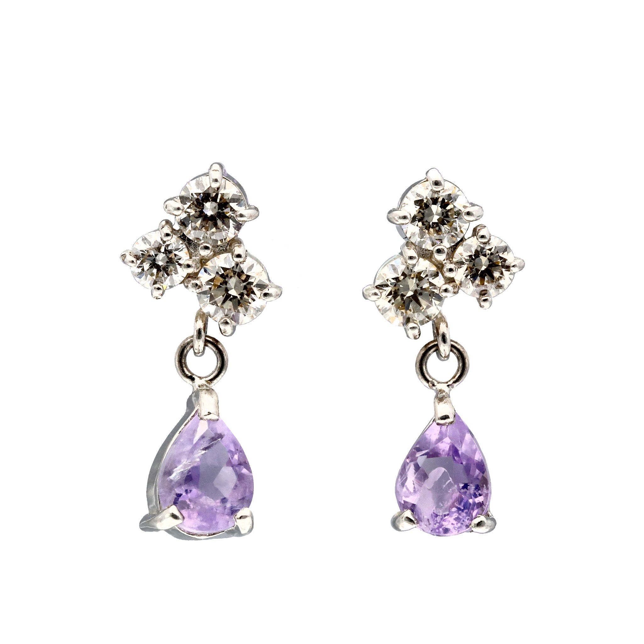 【限定1点】ハックマナイト/ダイヤモンド プラチナピアス《25T10315》