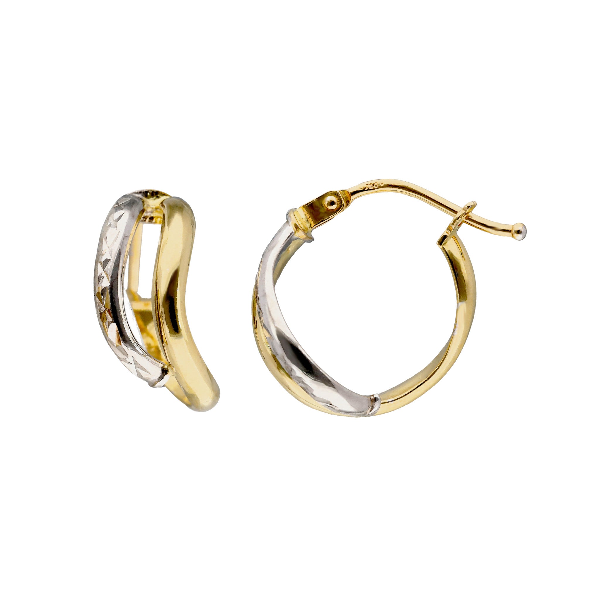 K18ピアス(コンビカラー/イタリア製)《25T10317》