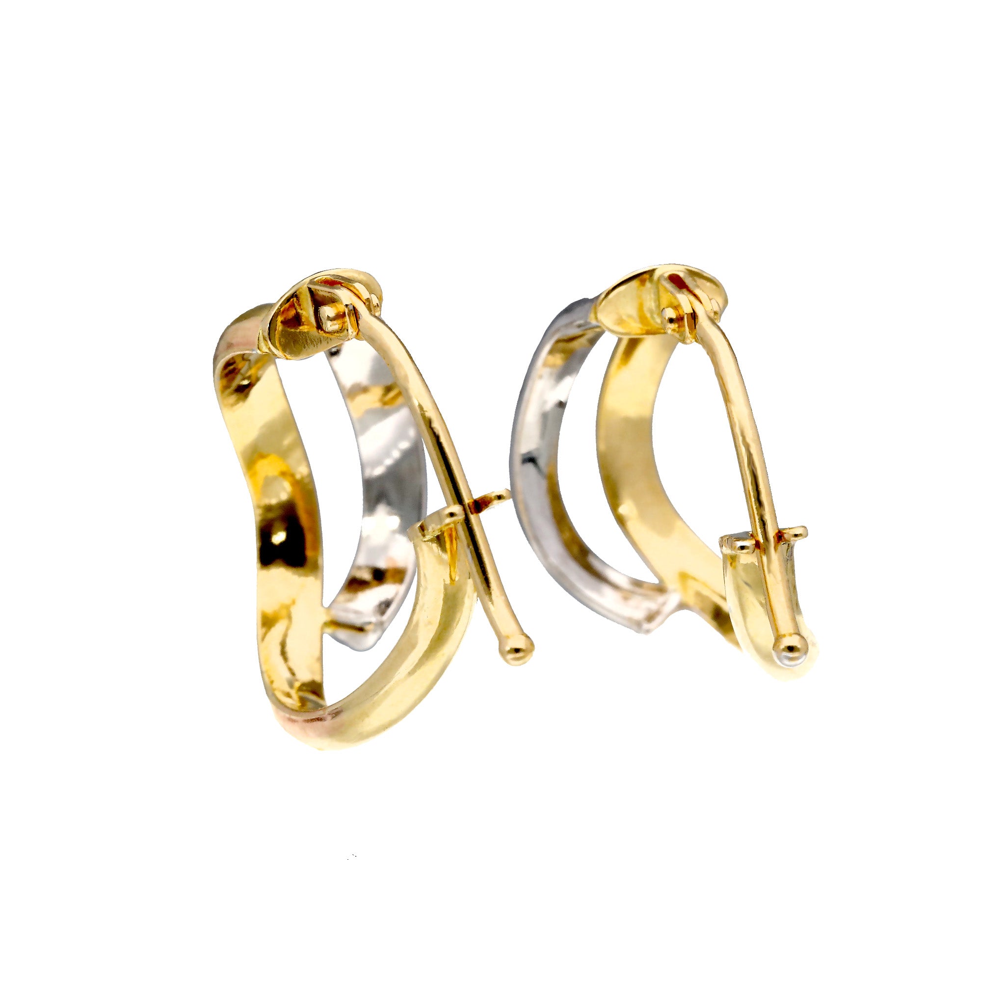 K18ピアス(コンビカラー/イタリア製)《25T10317》