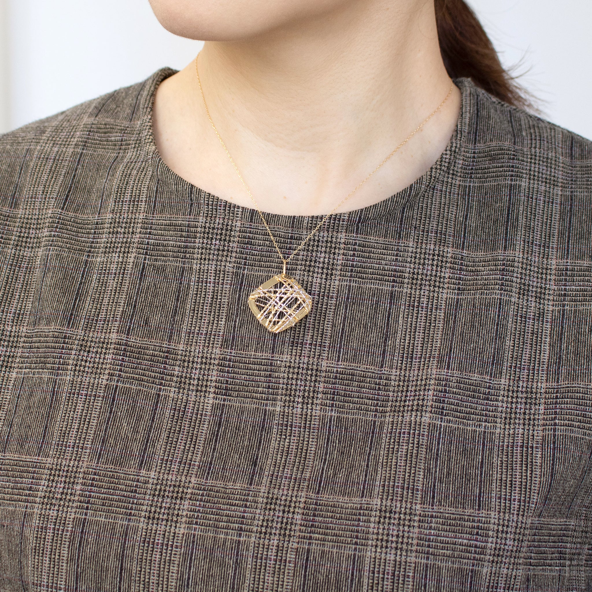 K18ペンダントトップ(コンビカラー/イタリア製)《25T10320》