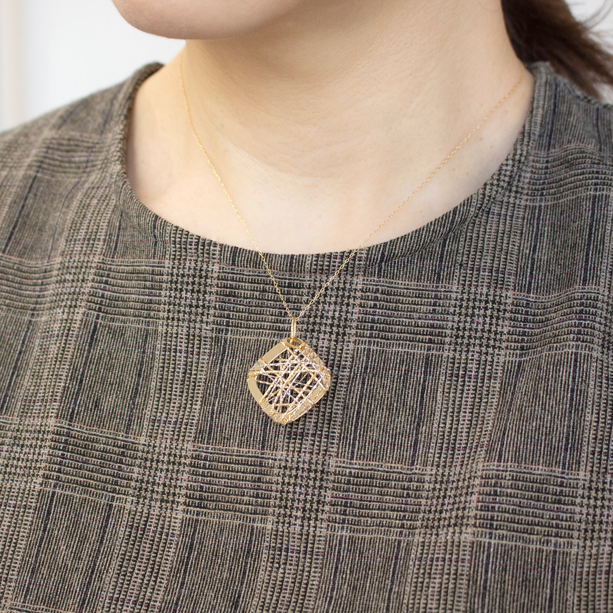 K18ペンダントトップ(コンビカラー/イタリア製)《25T10320》