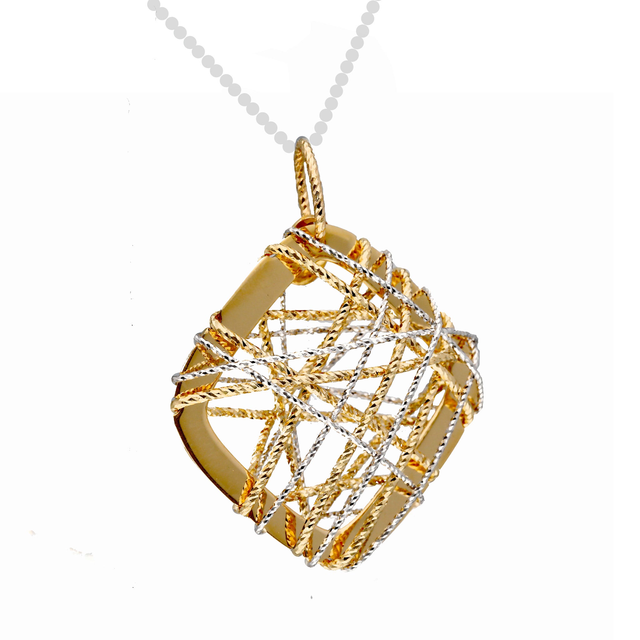 K18ペンダントトップ(コンビカラー/イタリア製)《25T10320》