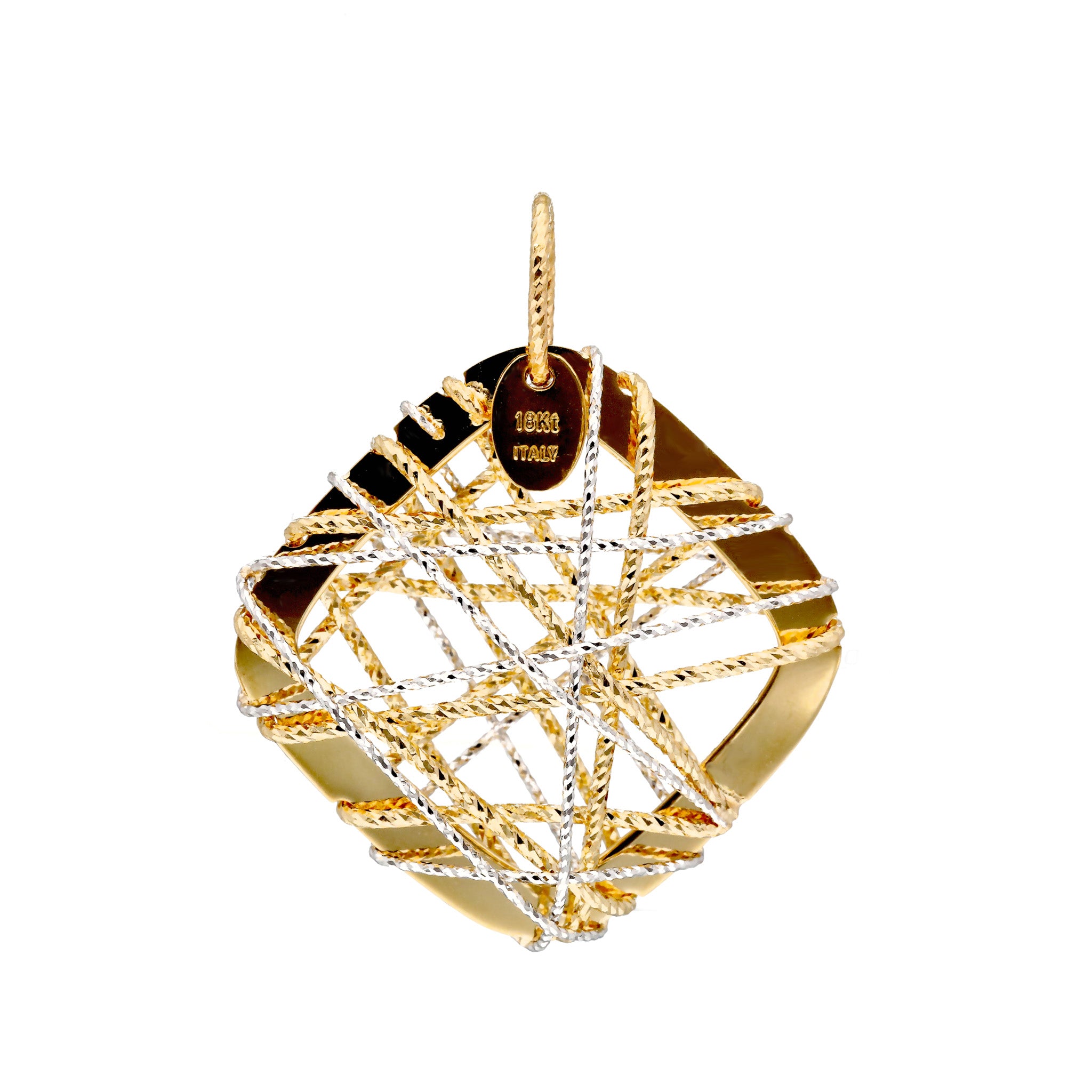 K18ペンダントトップ(コンビカラー/イタリア製)《25T10320》