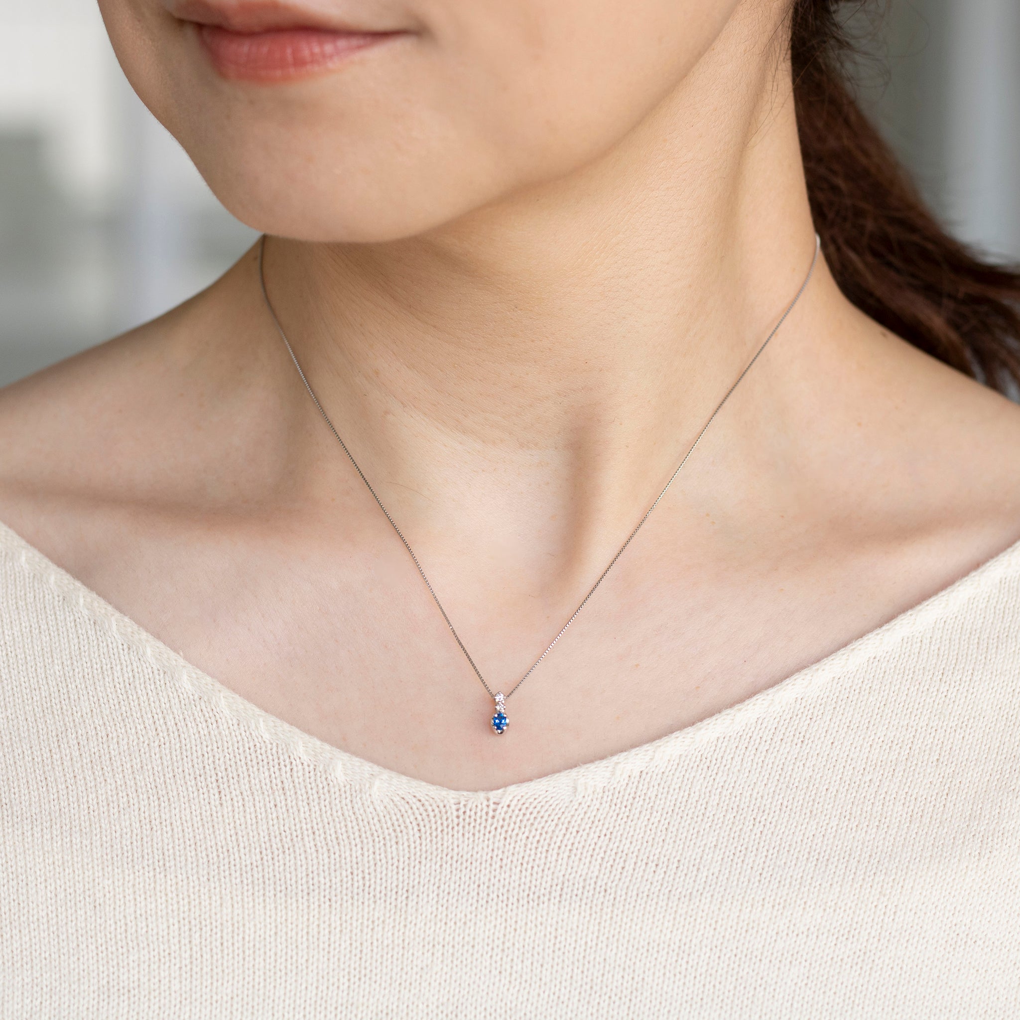 【限定3点】アウイナイト/ダイヤモンド プラチナネックレス《25V00508》