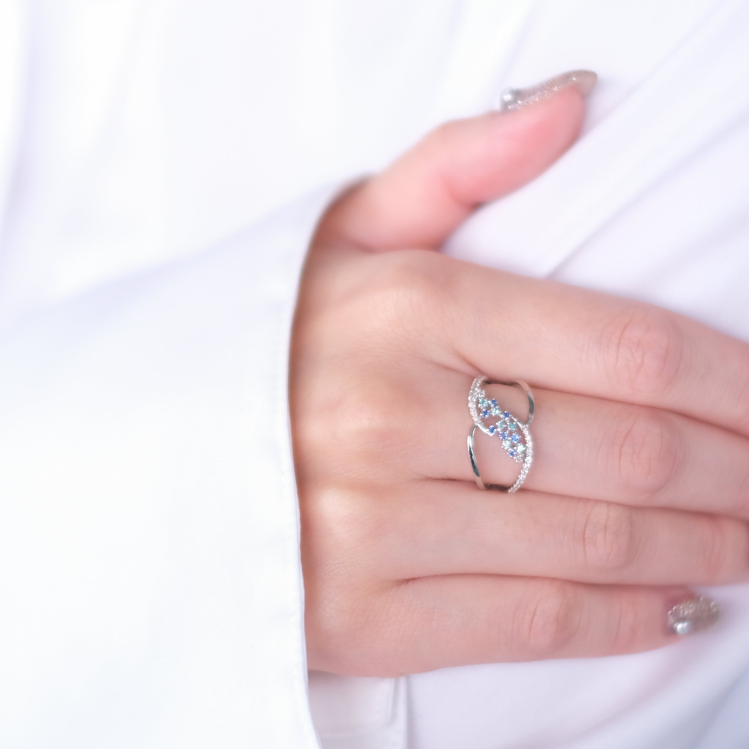 【限定5点】パライバトルマリン/アウイナイト プラチナリング(10月誕生石)《25V00509》