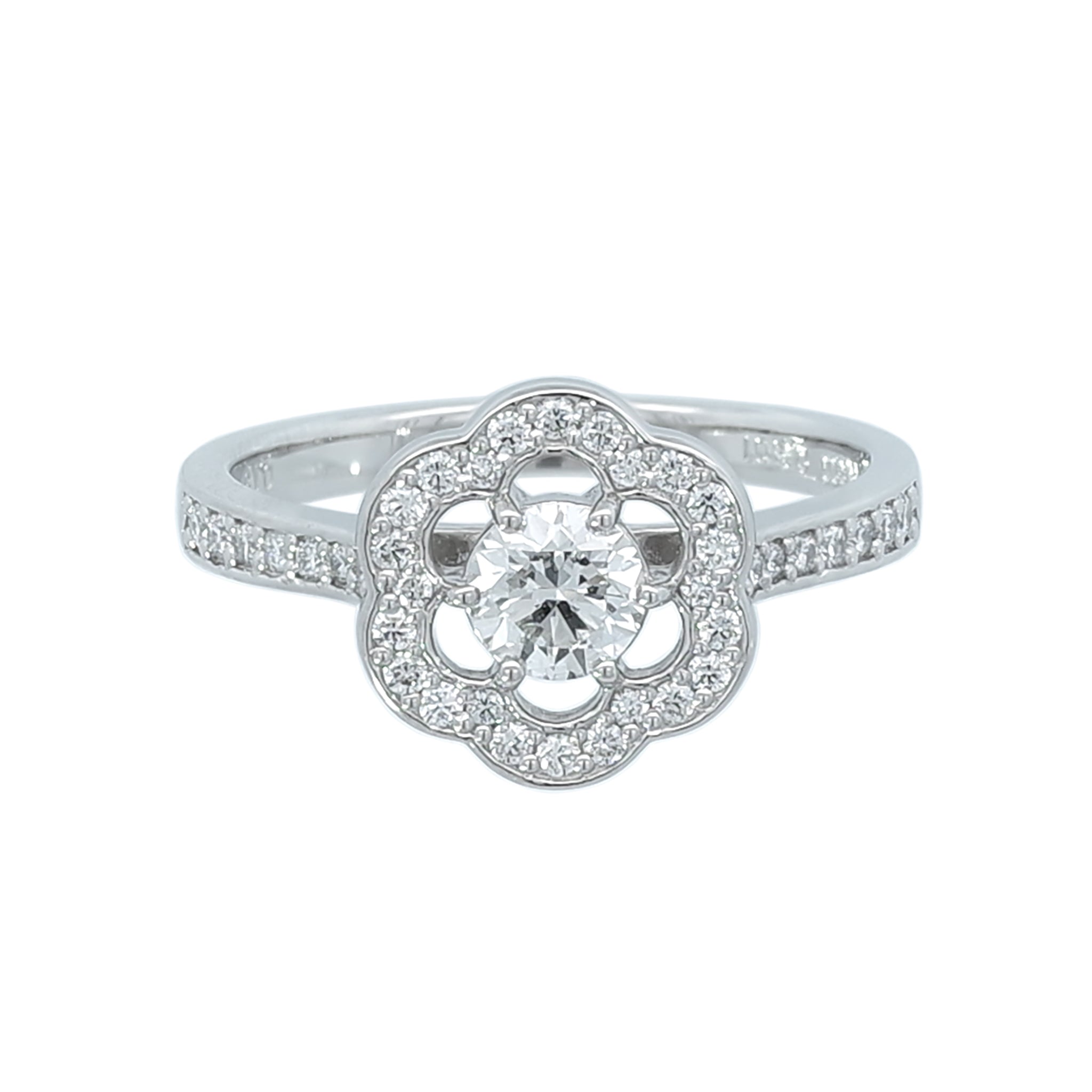 ダイヤモンド プラチナリング(0.3カラット/Gカラー/SIクラス/GOOD/4月誕生石/グレーディングレポート付)《25V00907》