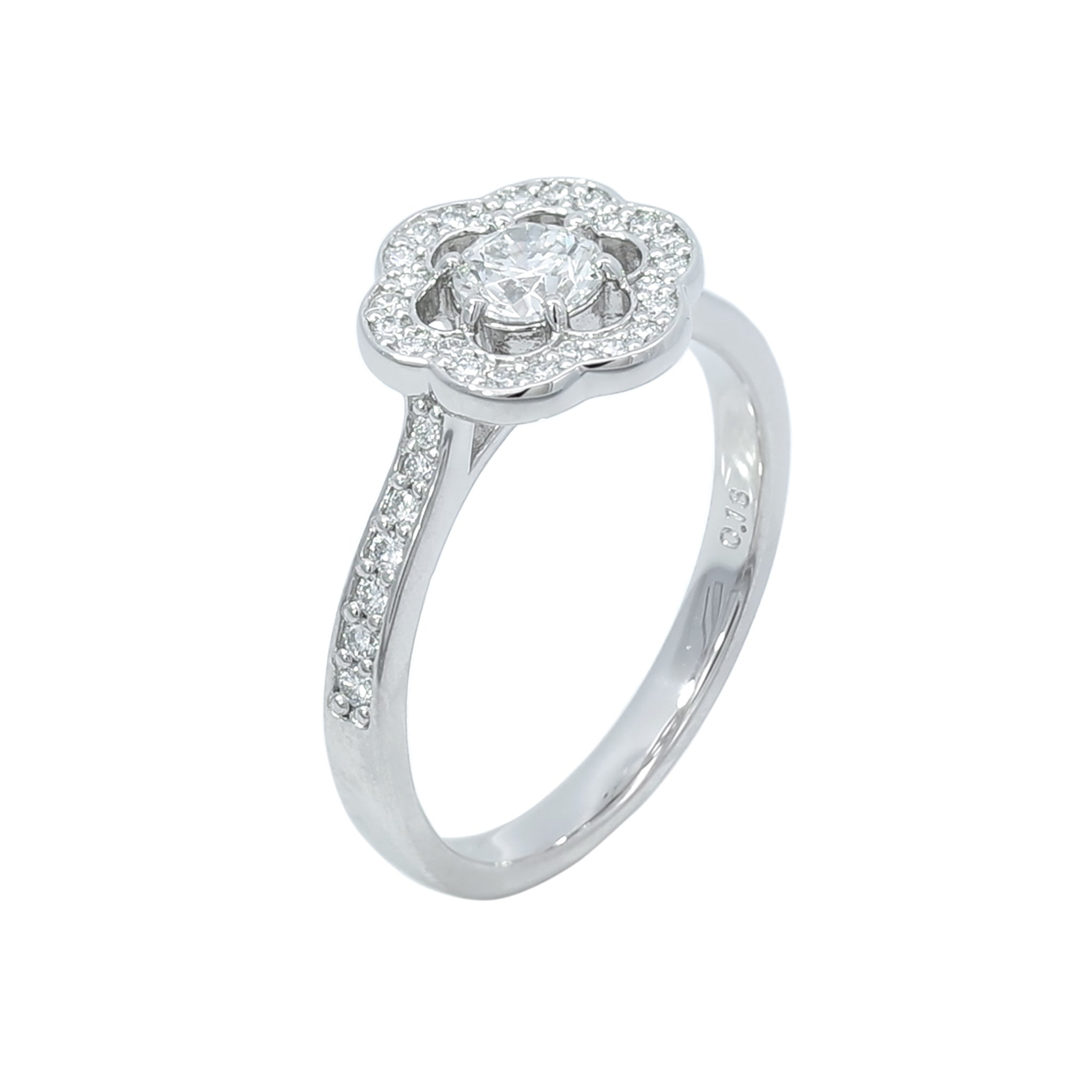 ダイヤモンド プラチナリング(0.3カラット/Gカラー/SIクラス/GOOD/4月誕生石/グレーディングレポート付)《25V00907》