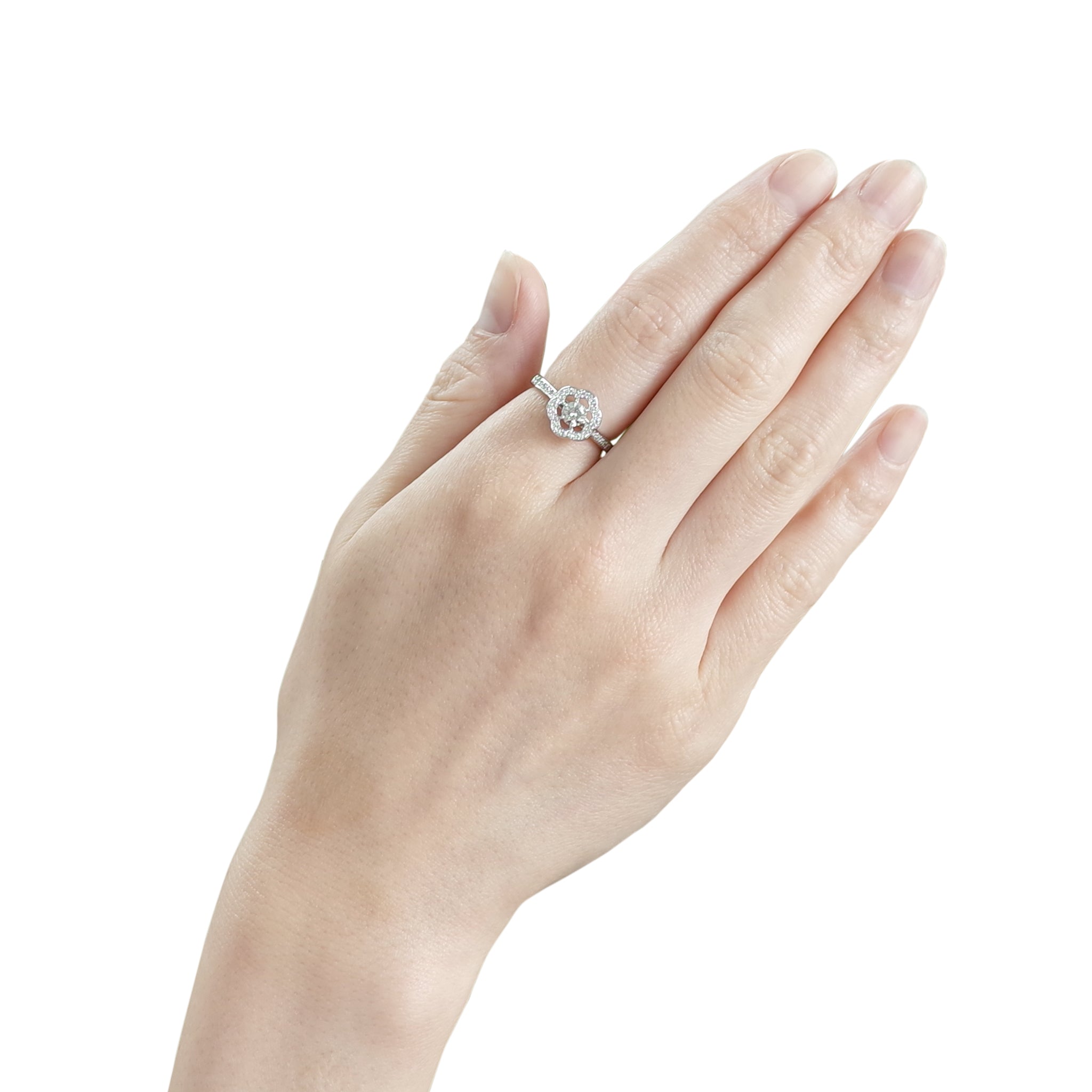 ダイヤモンド プラチナリング(0.3カラット/Gカラー/SIクラス/GOOD/4月誕生石/グレーディングレポート付)《25V00907》