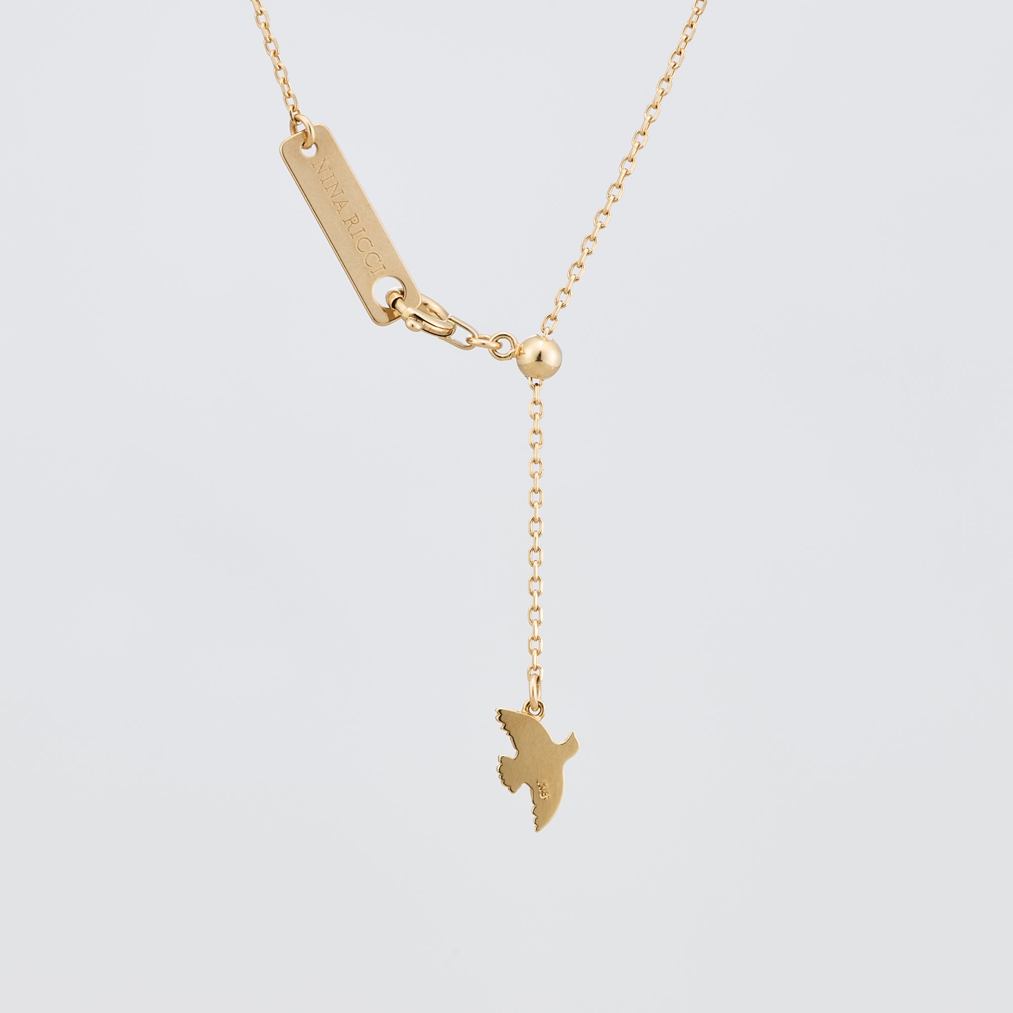 サファイア/ペリドット K18ネックレス(NINA RICCI)《25V01003》