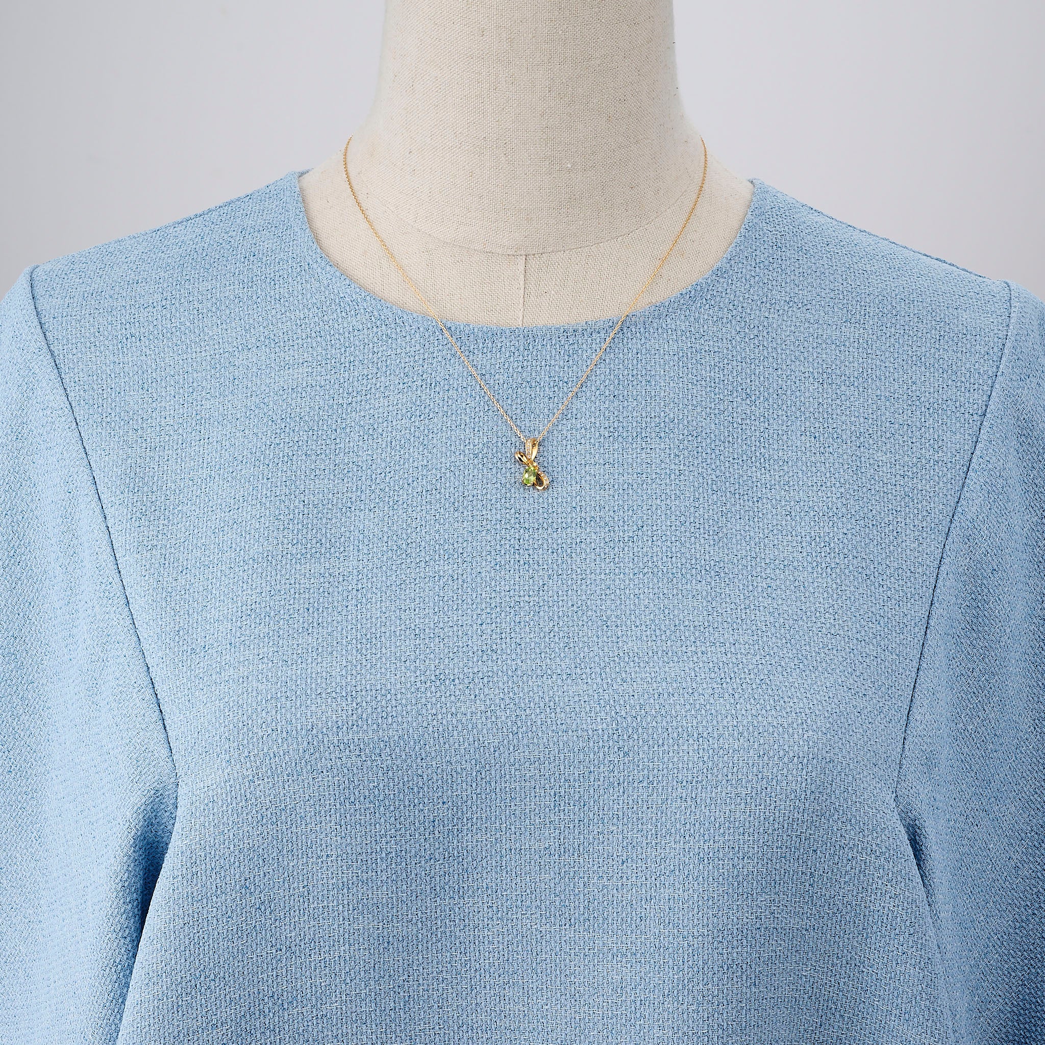 サファイア/ペリドット K18ネックレス(NINA RICCI)《25V01003》