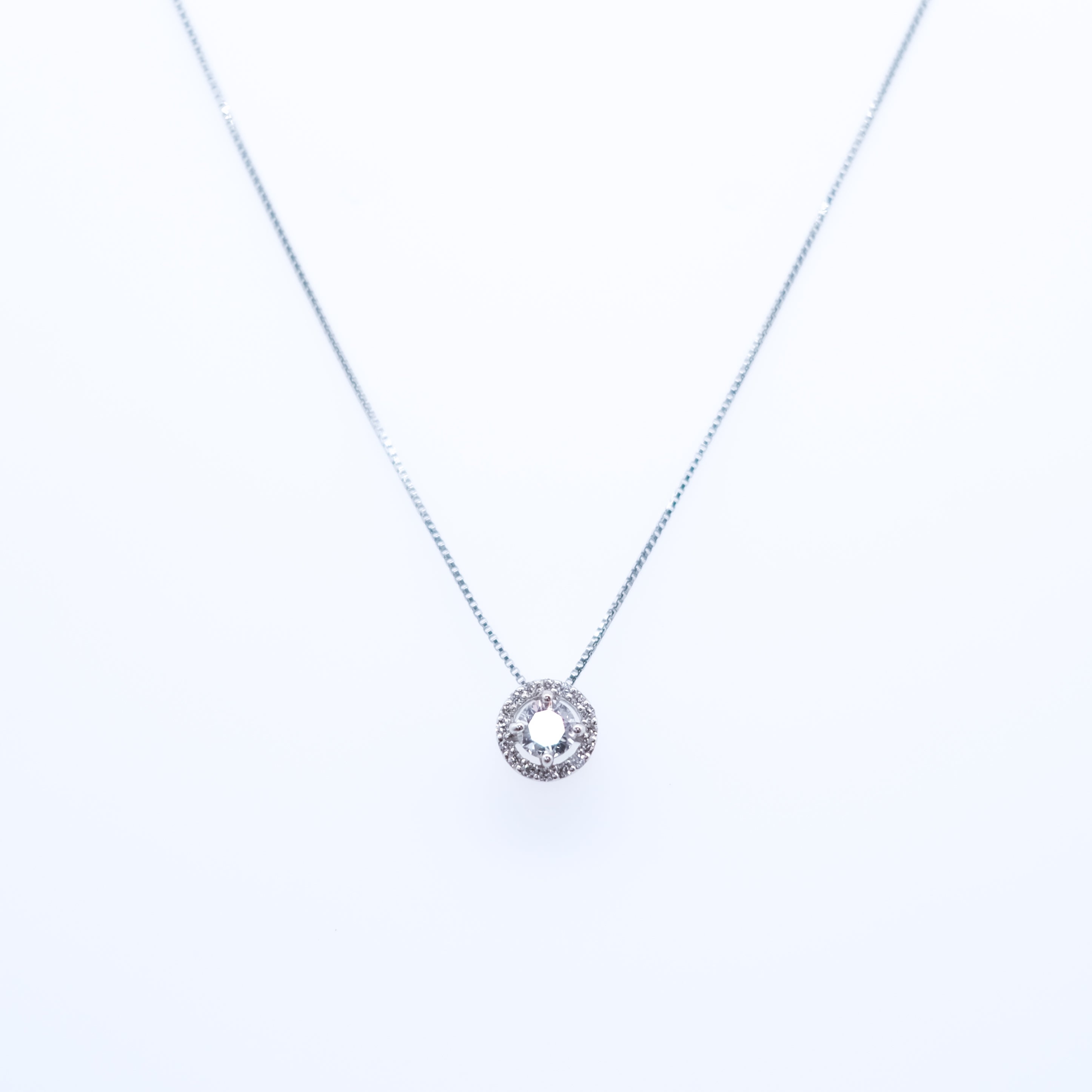 【限定3点】ダイヤモンド プラチナネックレス(0.2カラット/Dカラー/FL/3EX/4月誕生石/グレーディングレポート付)《25V01102》