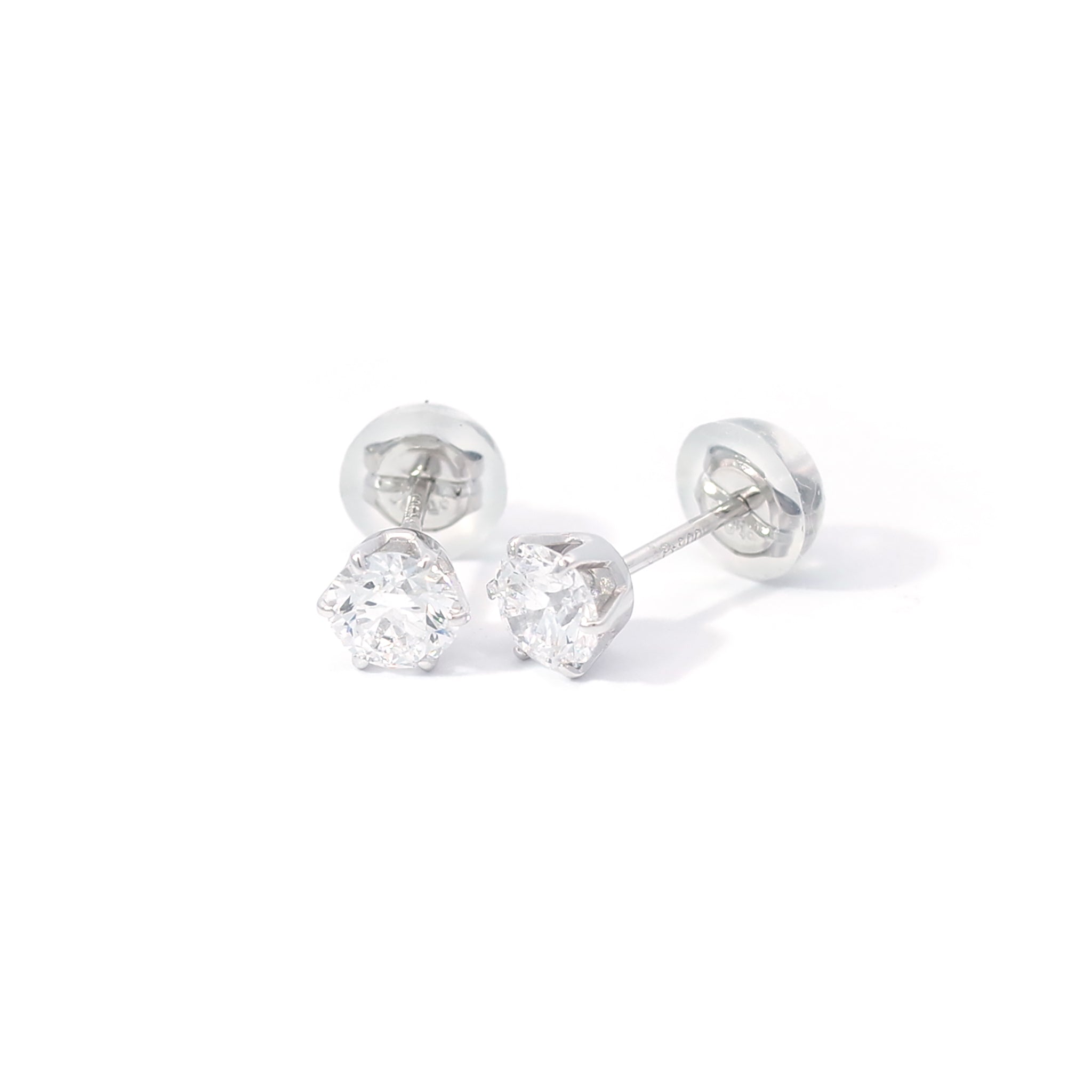 ダイヤモンド プラチナピアス(計0.6カラット/Dカラー/SIクラス/GOOD/4月誕生石/グレーディングレポート付)《25V01107》