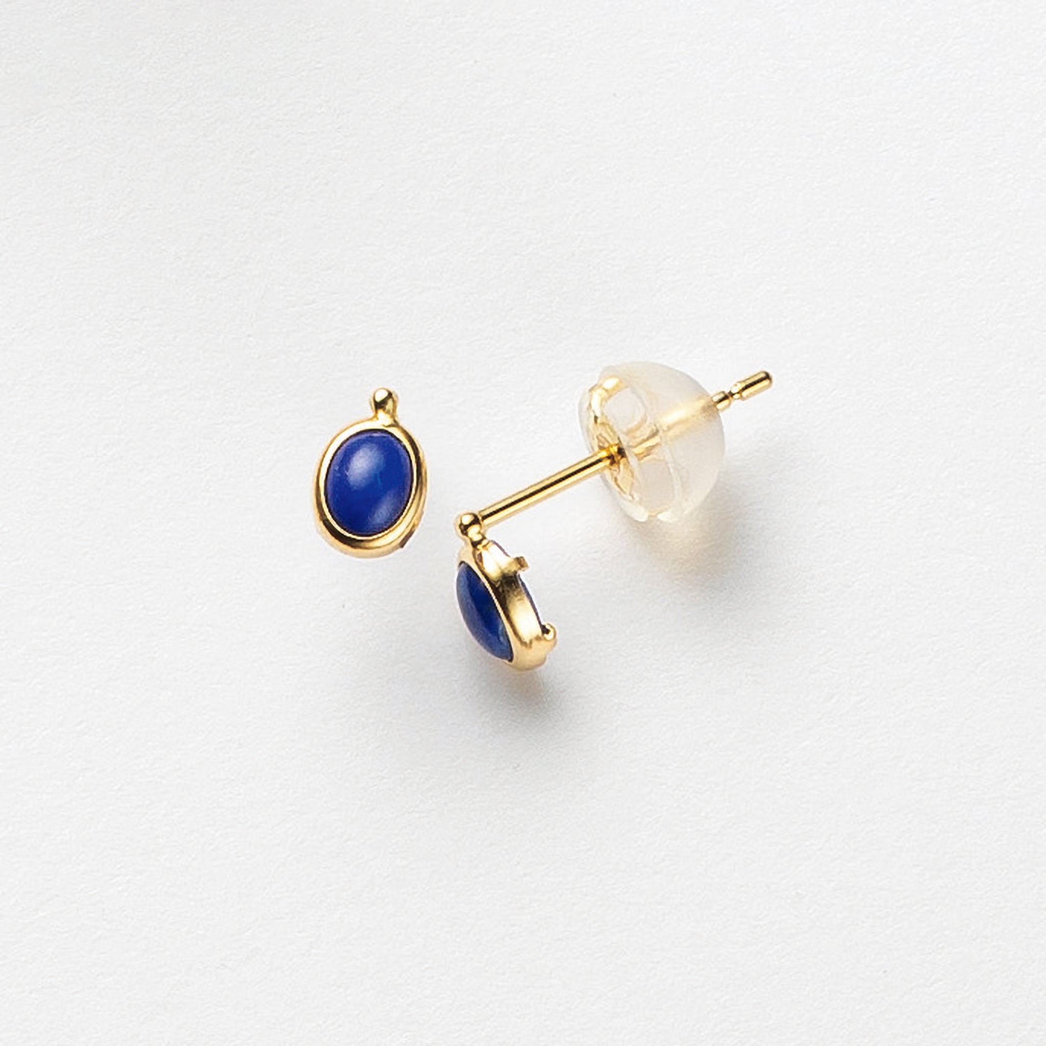 ラピスラズリ K18ピアス(12月誕生石)《25V01206》