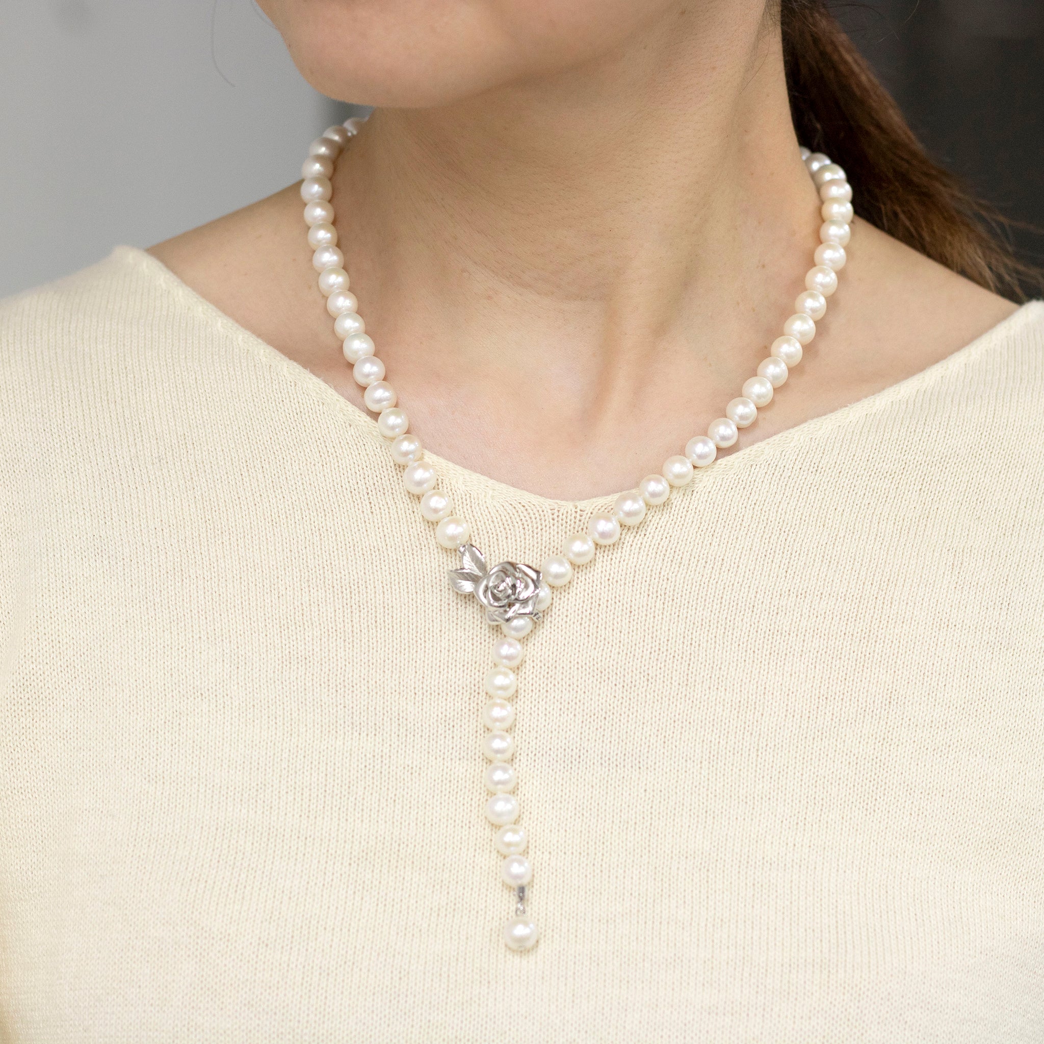 パール ネックレス(淡水真珠/2Way/6月誕生石)《25V01506》