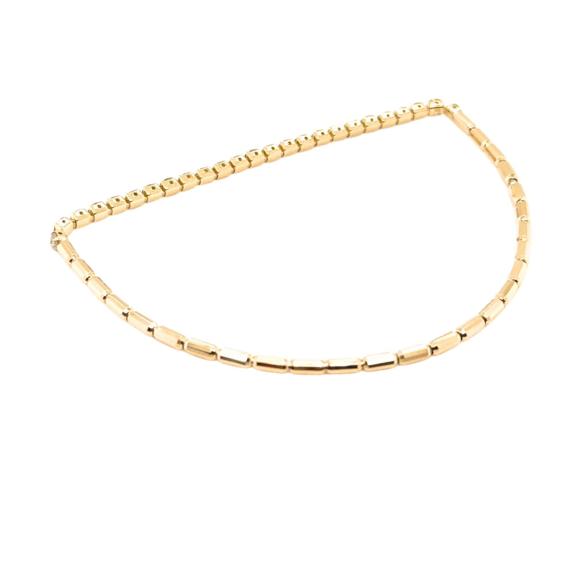 ダイヤモンド K18ブレスレット(計1カラット/ストレッチタイプ/4月誕生石)《25V01801》