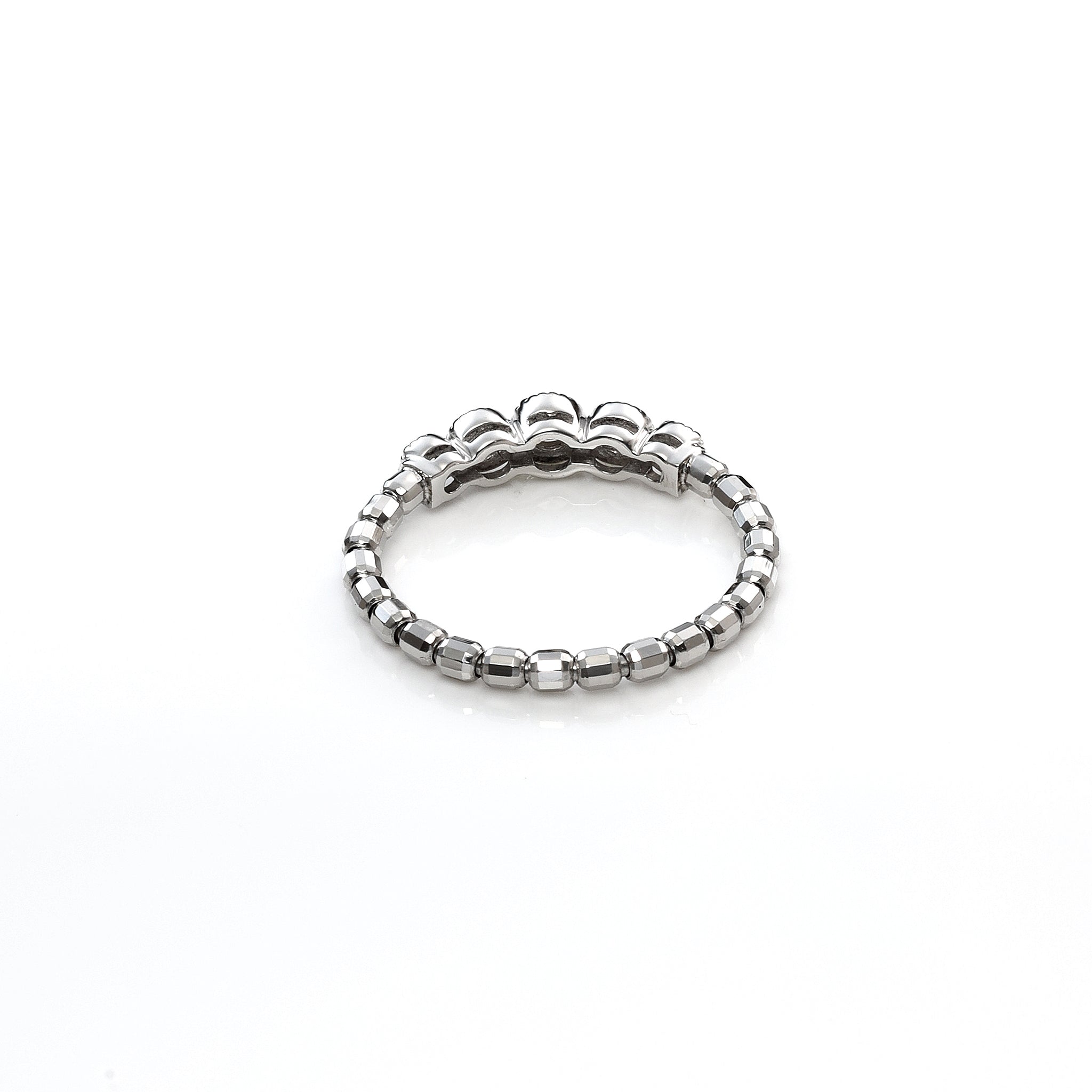 ダイヤモンド プラチナリング(ミル打ち風/フリーサイズ/4月誕生石)《25V01803》