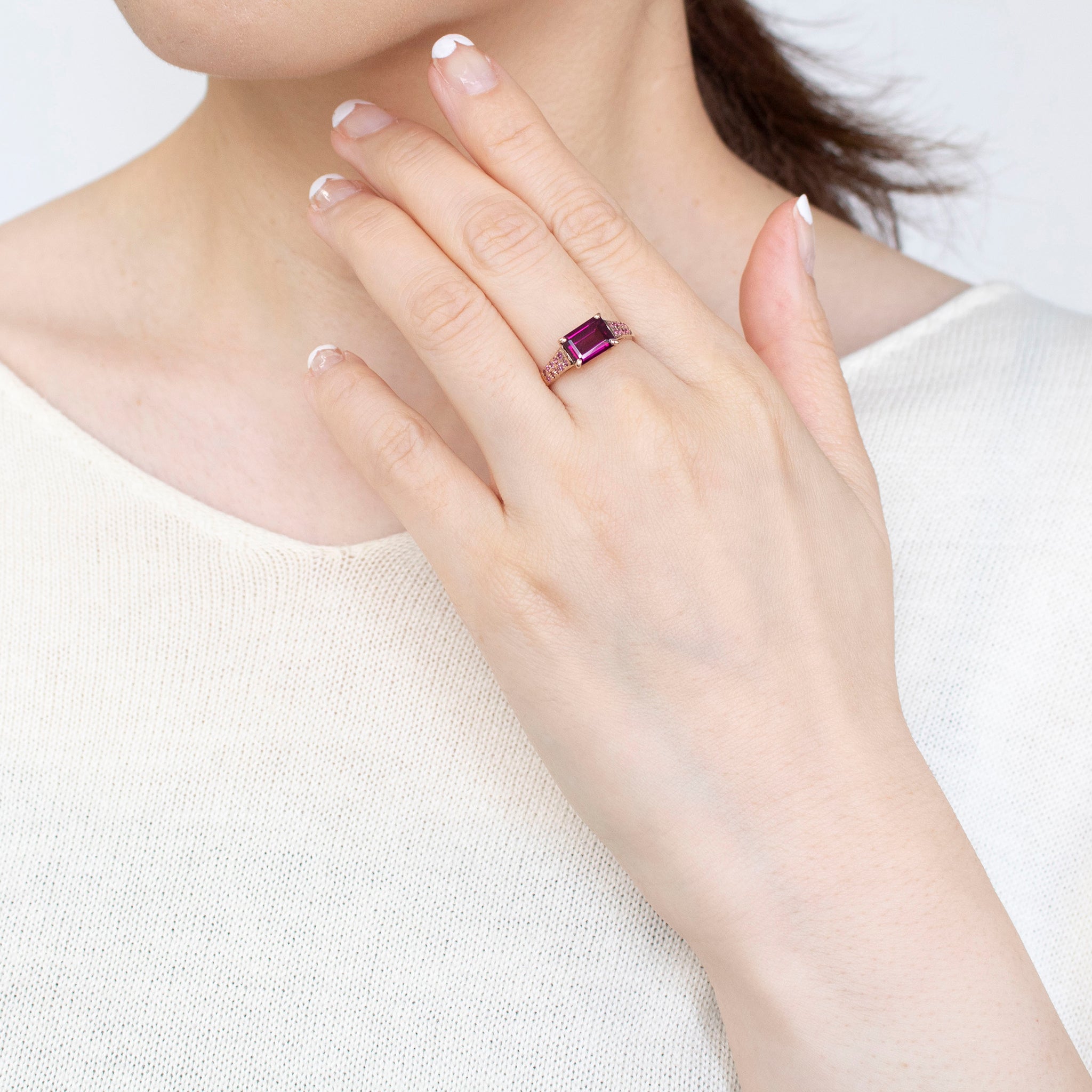 ガーネット K18リング(1.8カラット/1月誕生石)《25V01901》