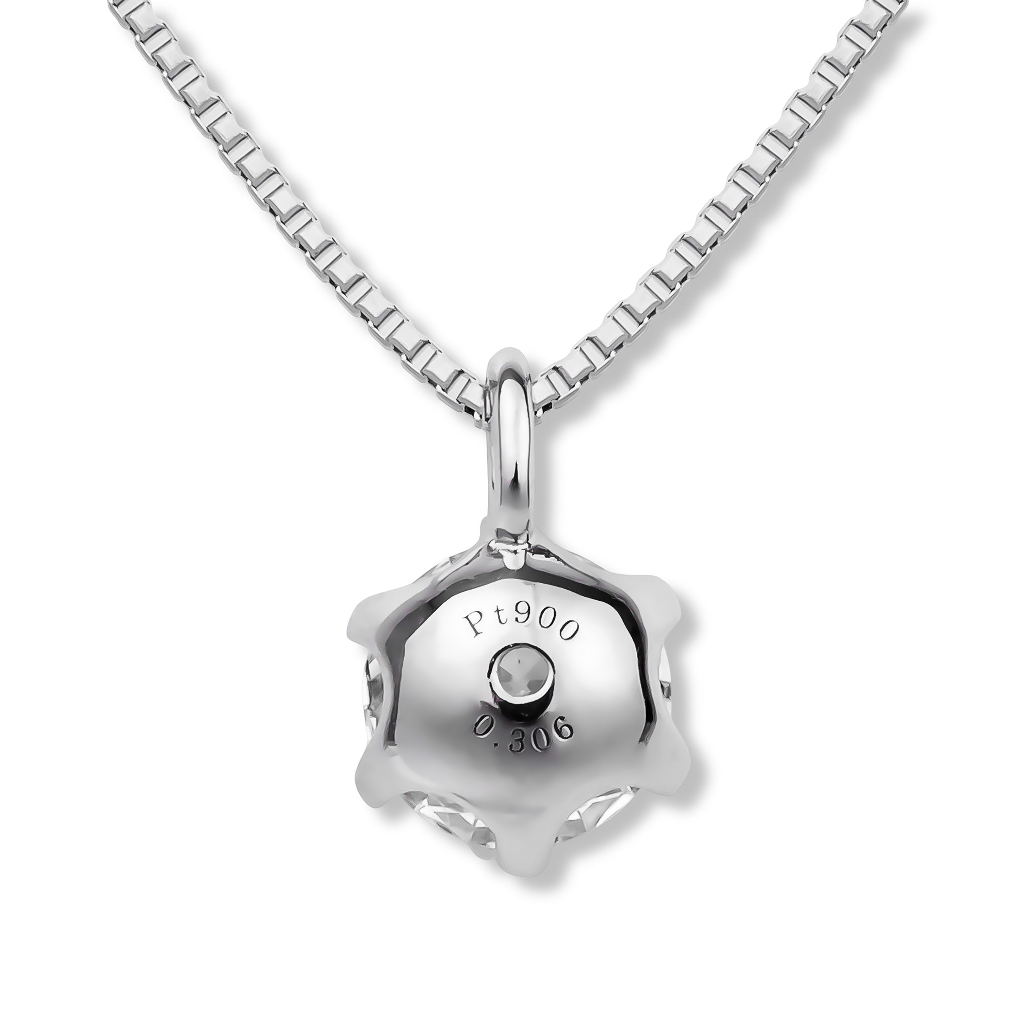 ダイヤモンド プラチナネックレス(0.3カラット/Iカラー/VS2/EX/4月誕生石/グレーディングレポート付)《25V02001》