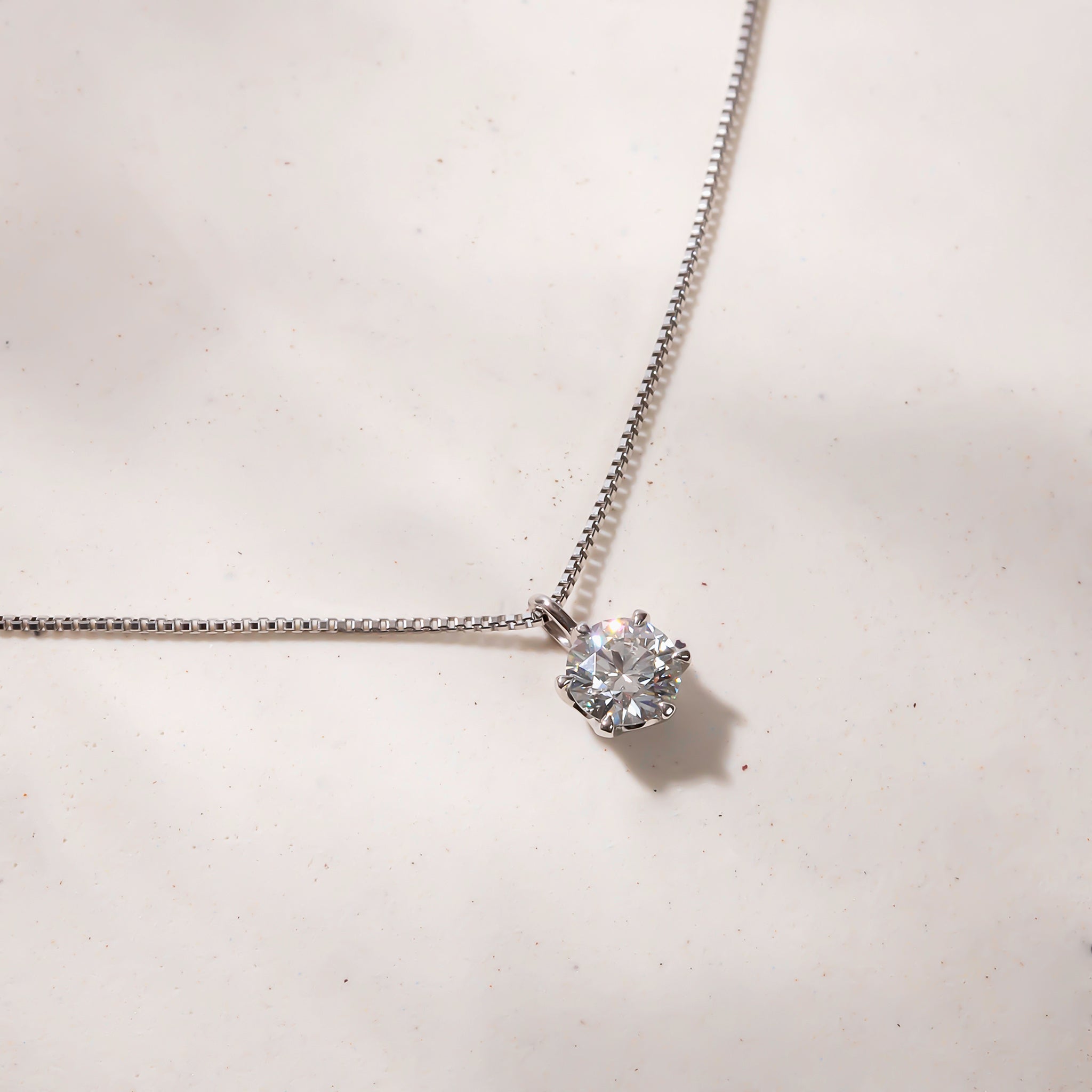 ダイヤモンド プラチナネックレス(0.3カラット/Iカラー/VS2/EX/4月誕生石/グレーディングレポート付)《25V02001》