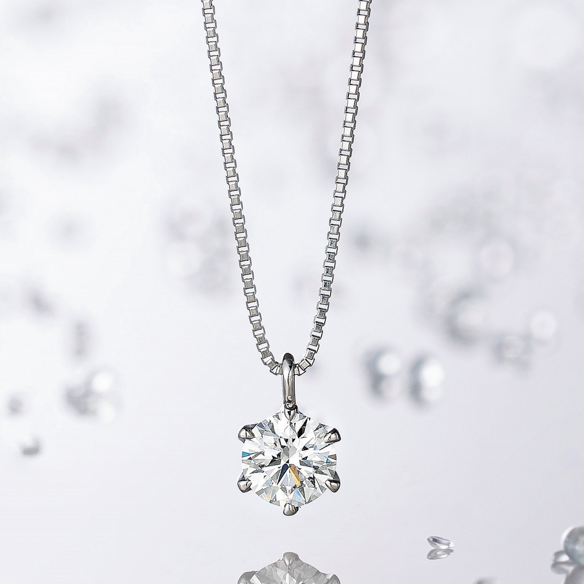 キラキラ✨D0.50CT✨プラチナ菱形ダイヤネックレス プラチナ ダイヤモンドネックレス 約0.15ct | 111033125014 | 【公式
