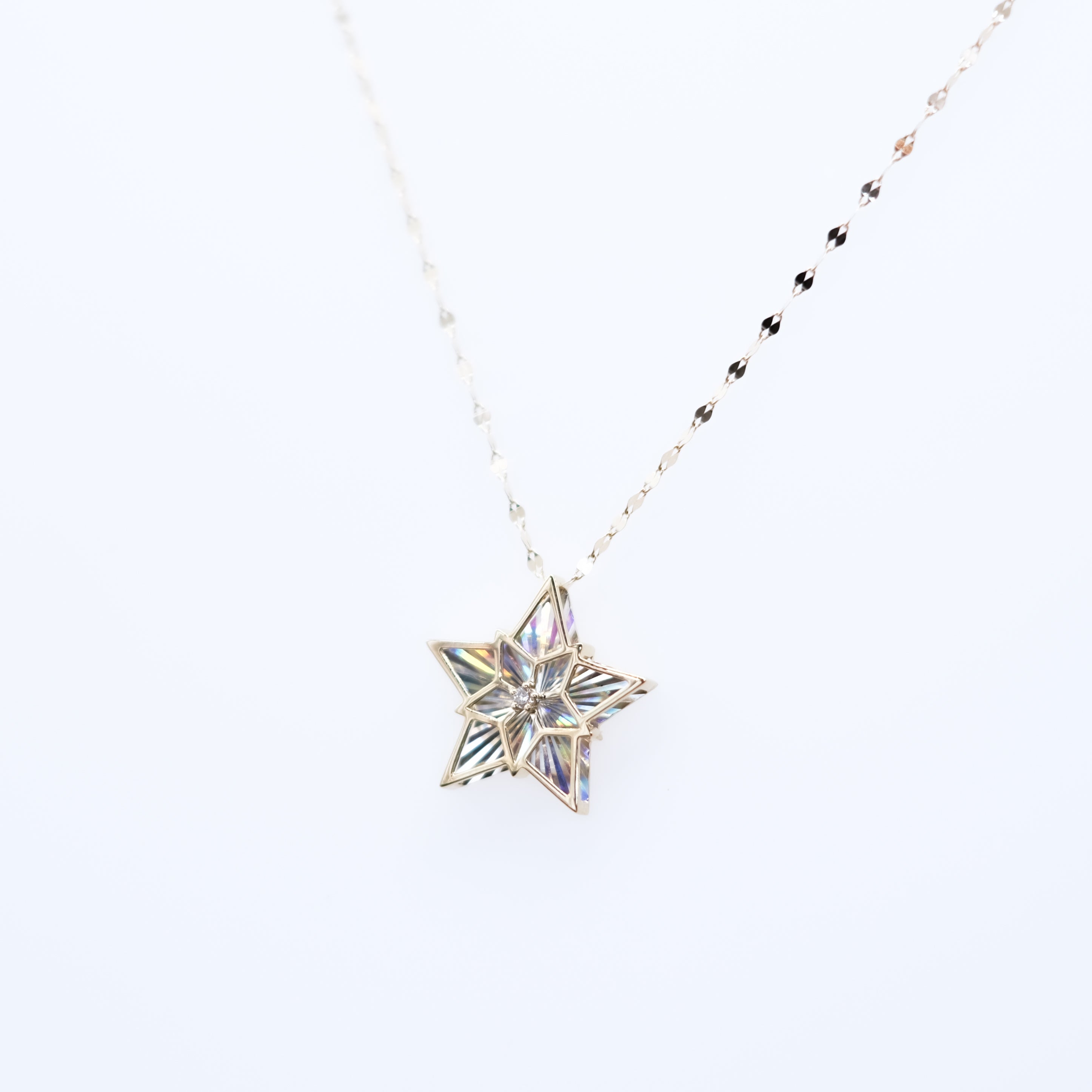 【限定5点】ダイヤモンド K18ネックレス(星モチーフ/4月誕生石)《25V02002》